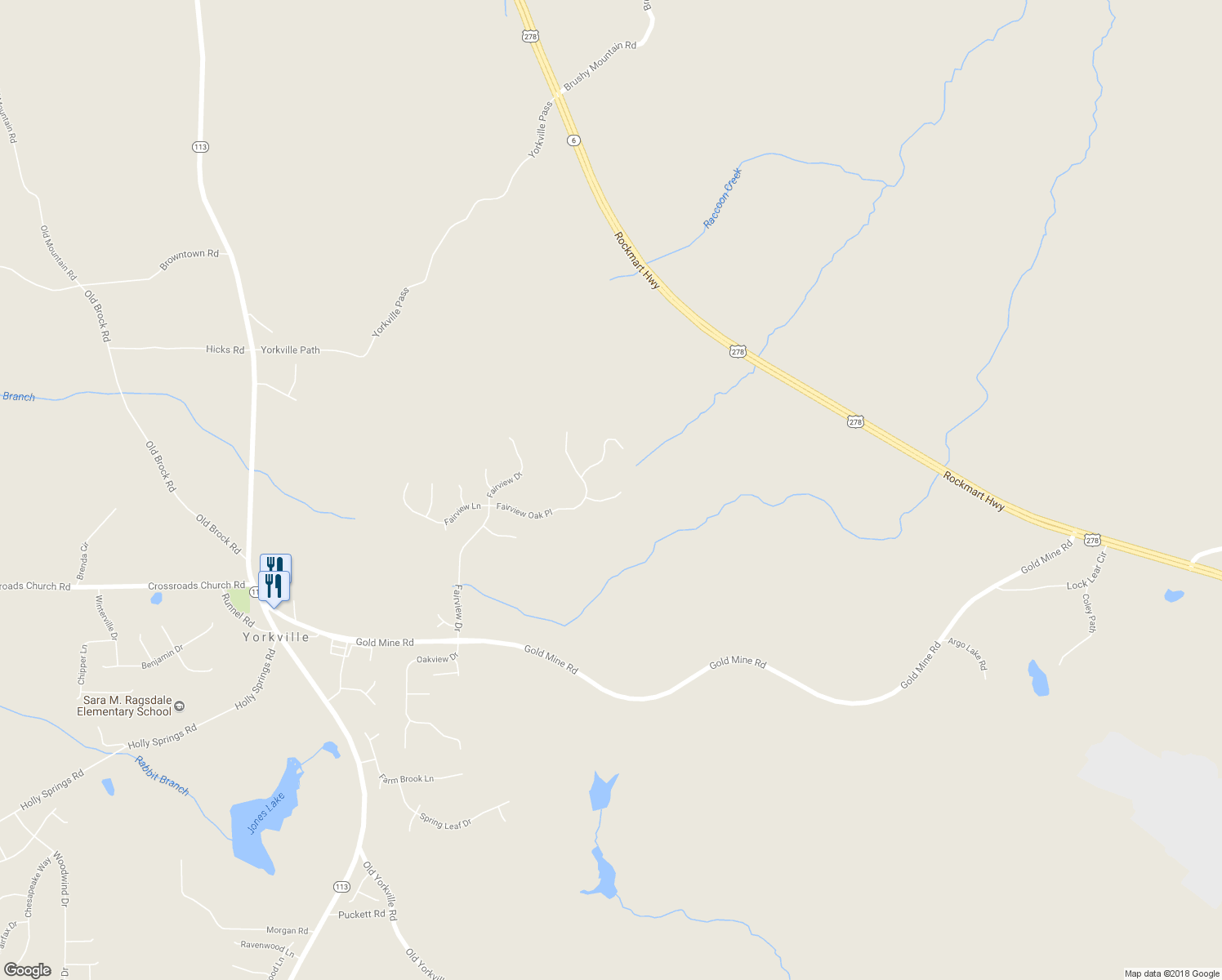 map of restaurants, bars, coffee shops, grocery stores, and more near 93 Fairview Oak Trce in Dallas