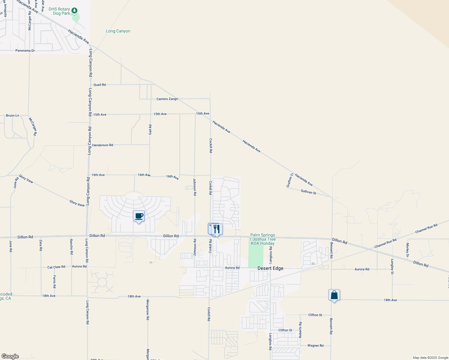 map of restaurants, bars, coffee shops, grocery stores, and more near Amigo in Lake Elsinore