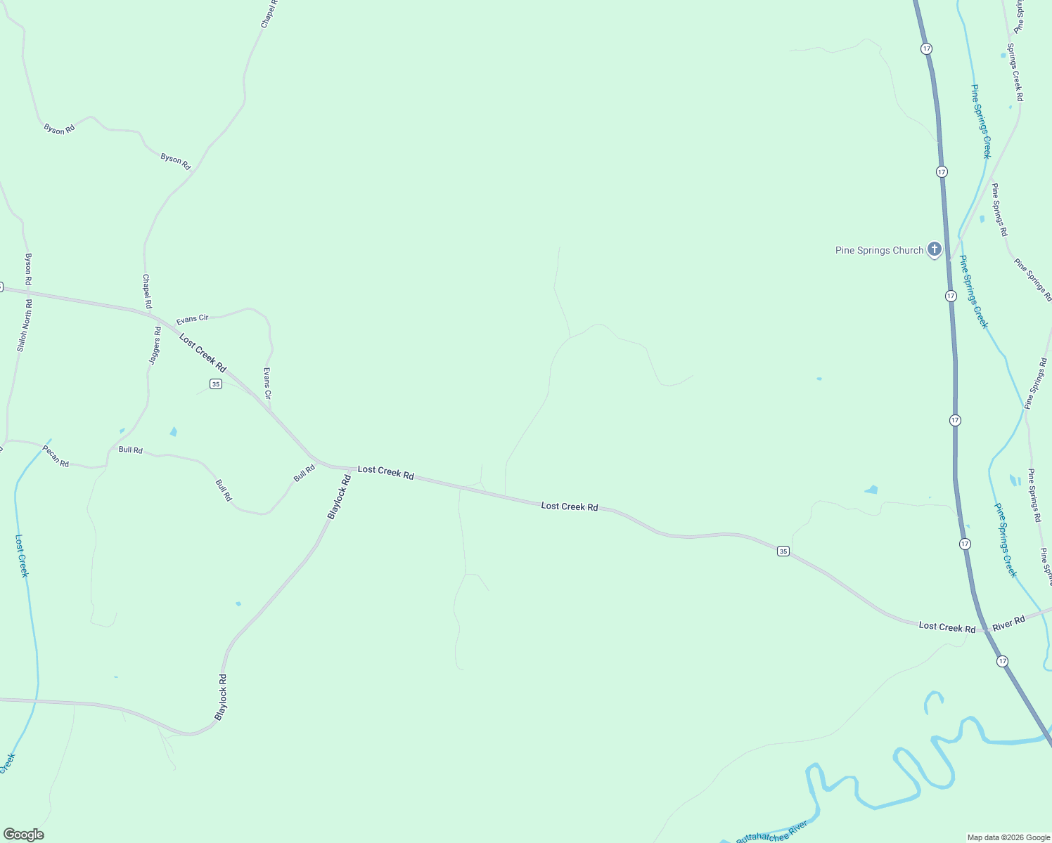 map of restaurants, bars, coffee shops, grocery stores, and more near 269 Turman Road in Sulligent