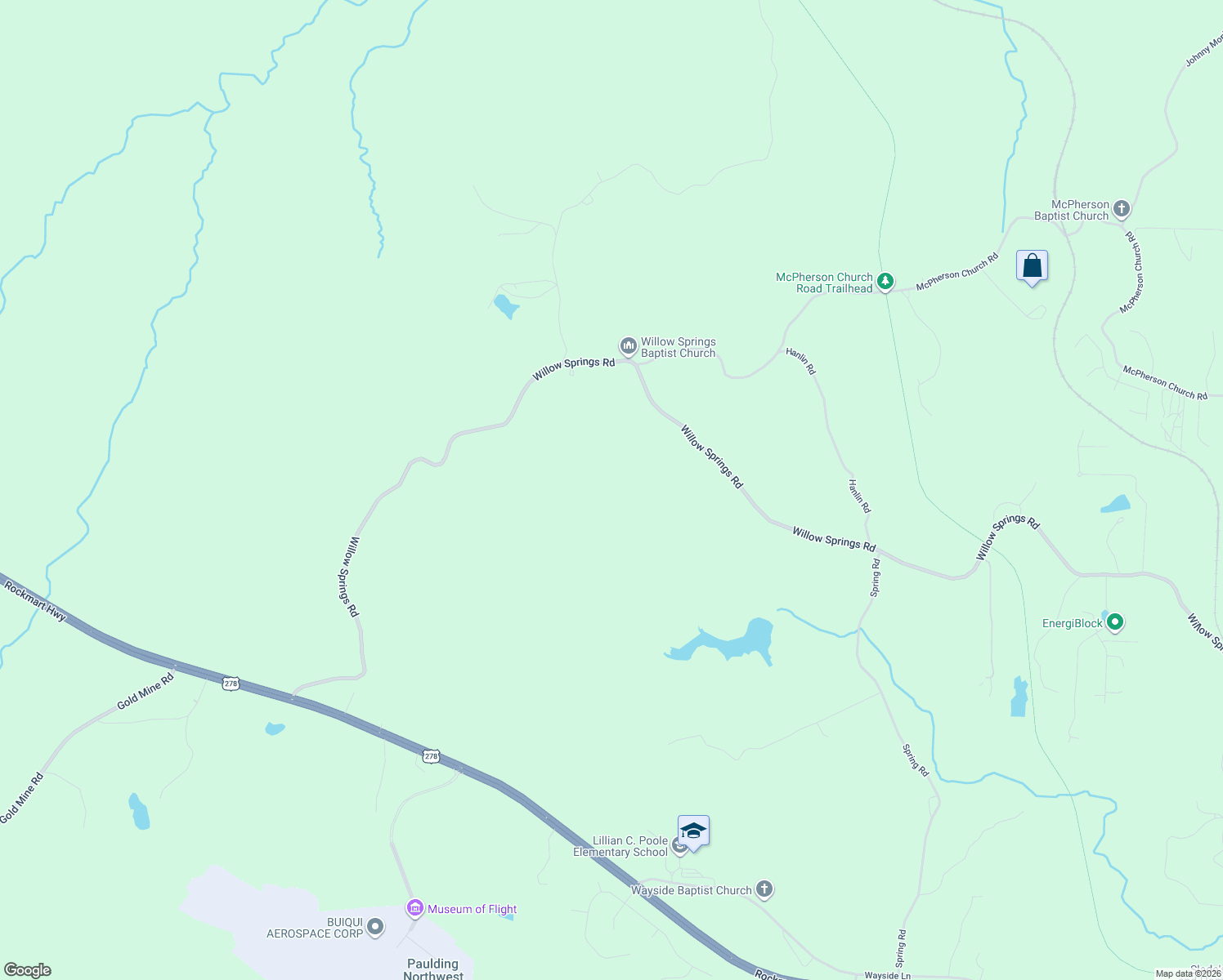 map of restaurants, bars, coffee shops, grocery stores, and more near 4435 Willow Springs Road in Dallas