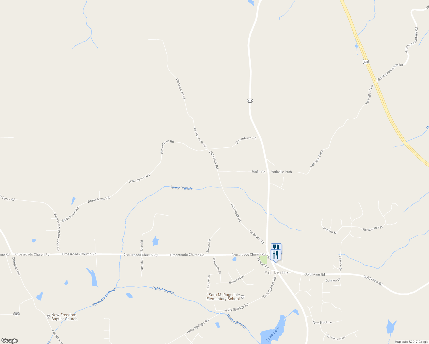 map of restaurants, bars, coffee shops, grocery stores, and more near 781 Old Brock Road in Rockmart