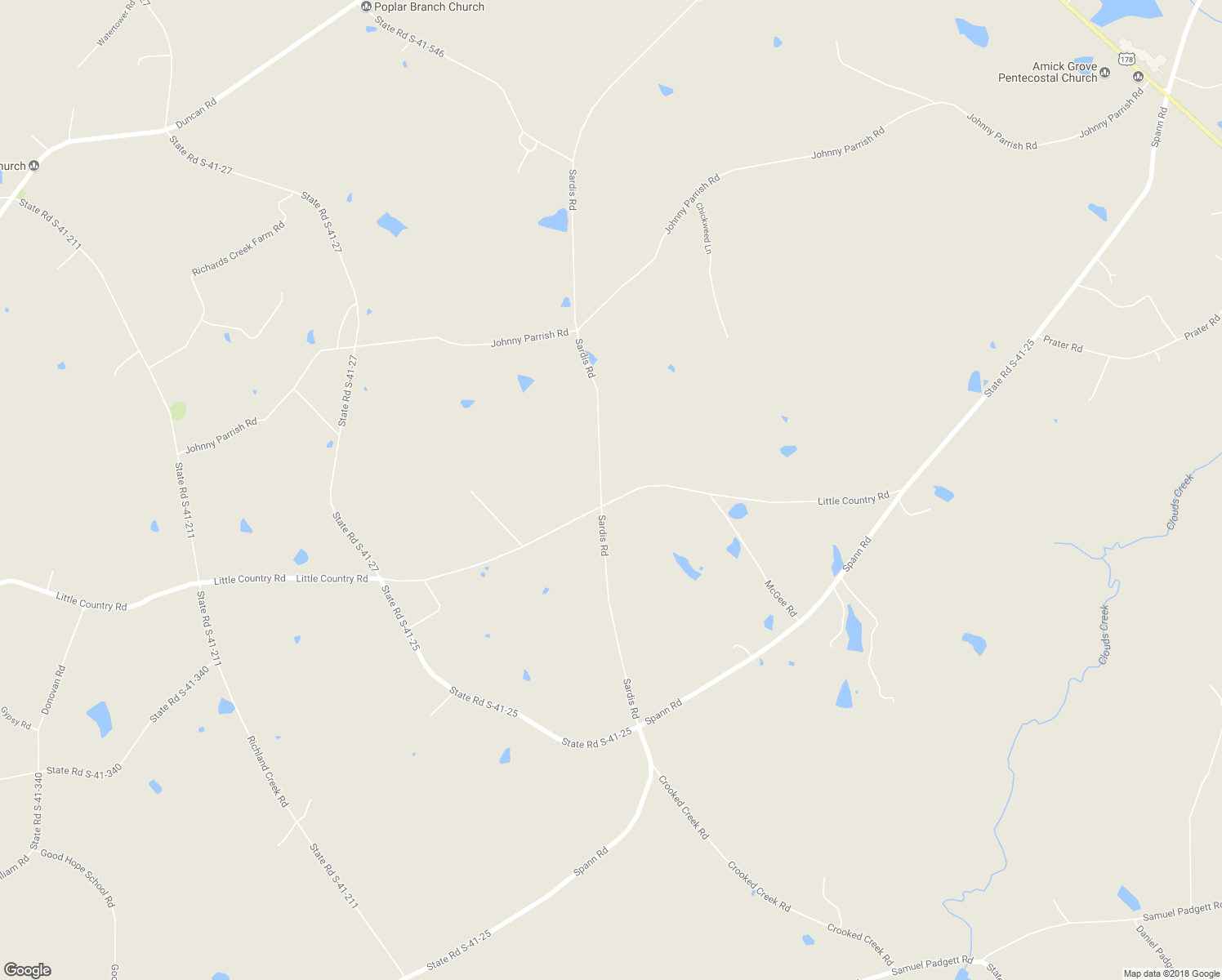 map of restaurants, bars, coffee shops, grocery stores, and more near 607 Little Country Road in Batesburg-Leesville