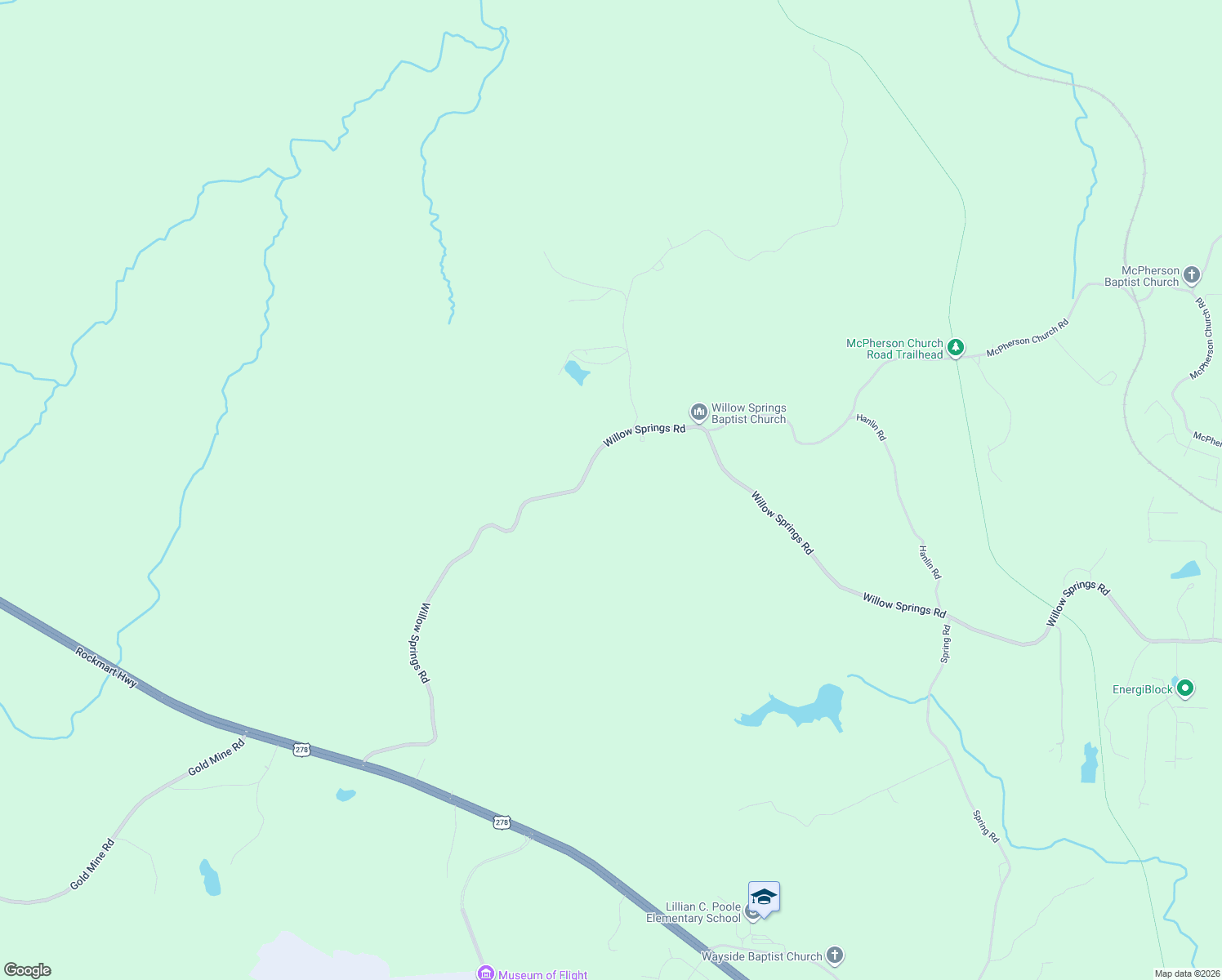 map of restaurants, bars, coffee shops, grocery stores, and more near 2939 Willow Springs Road in Dallas