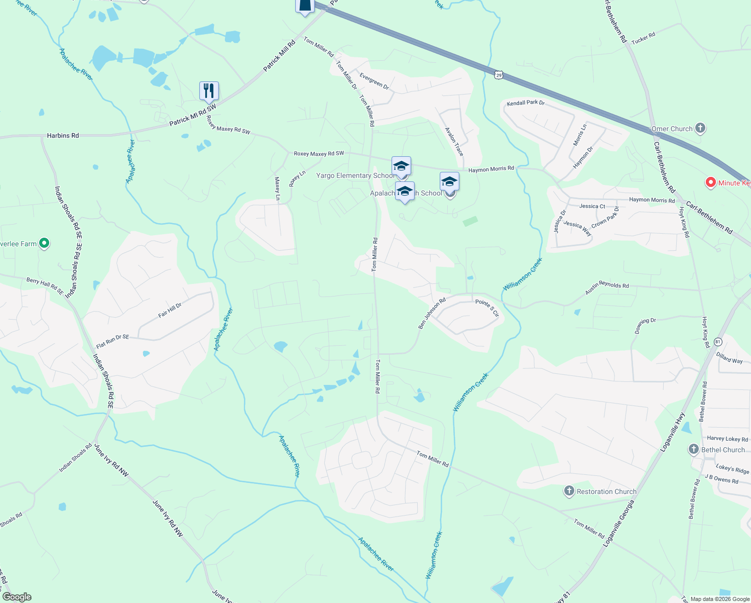 map of restaurants, bars, coffee shops, grocery stores, and more near 917 Tom Miller Road in Bethlehem