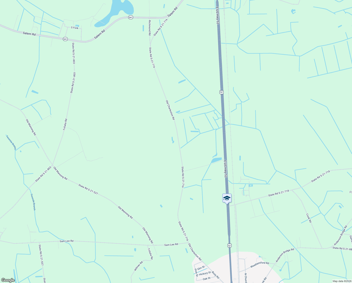 map of restaurants, bars, coffee shops, grocery stores, and more near 2624 Old Charleston Road in Scranton