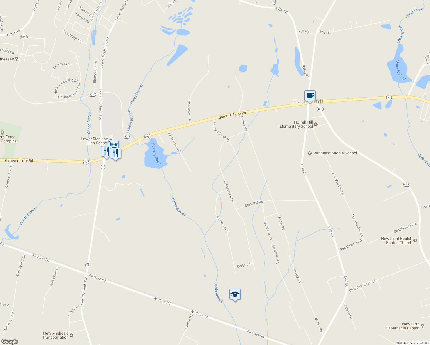 map of restaurants, bars, coffee shops, grocery stores, and more near 241 Saddlebrook Lane in Hopkins