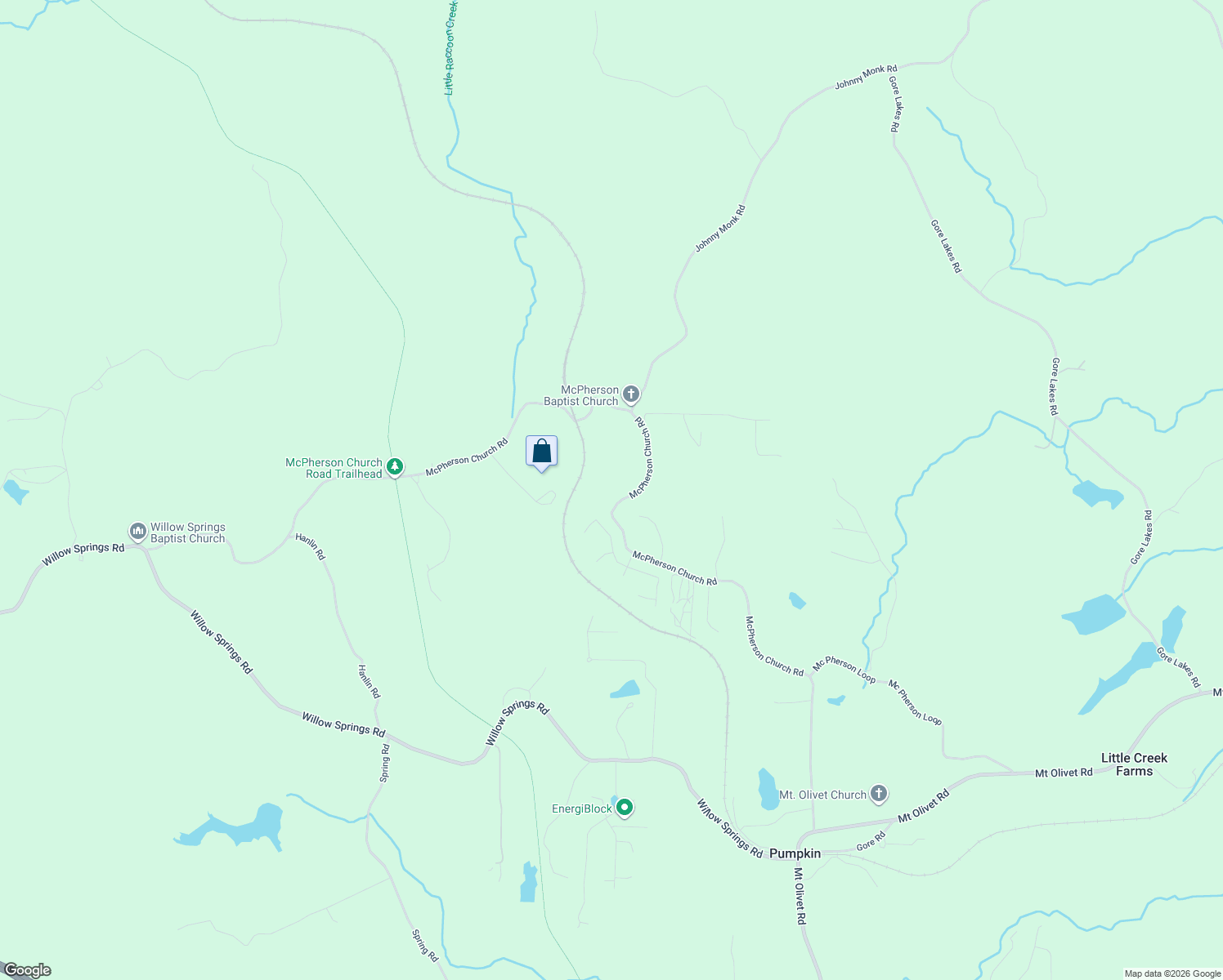 map of restaurants, bars, coffee shops, grocery stores, and more near 1365 McPherson Church Road in Dallas