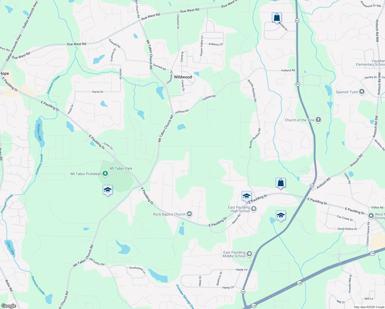 map of restaurants, bars, coffee shops, grocery stores, and more near 52 Hillside Drive in Dallas