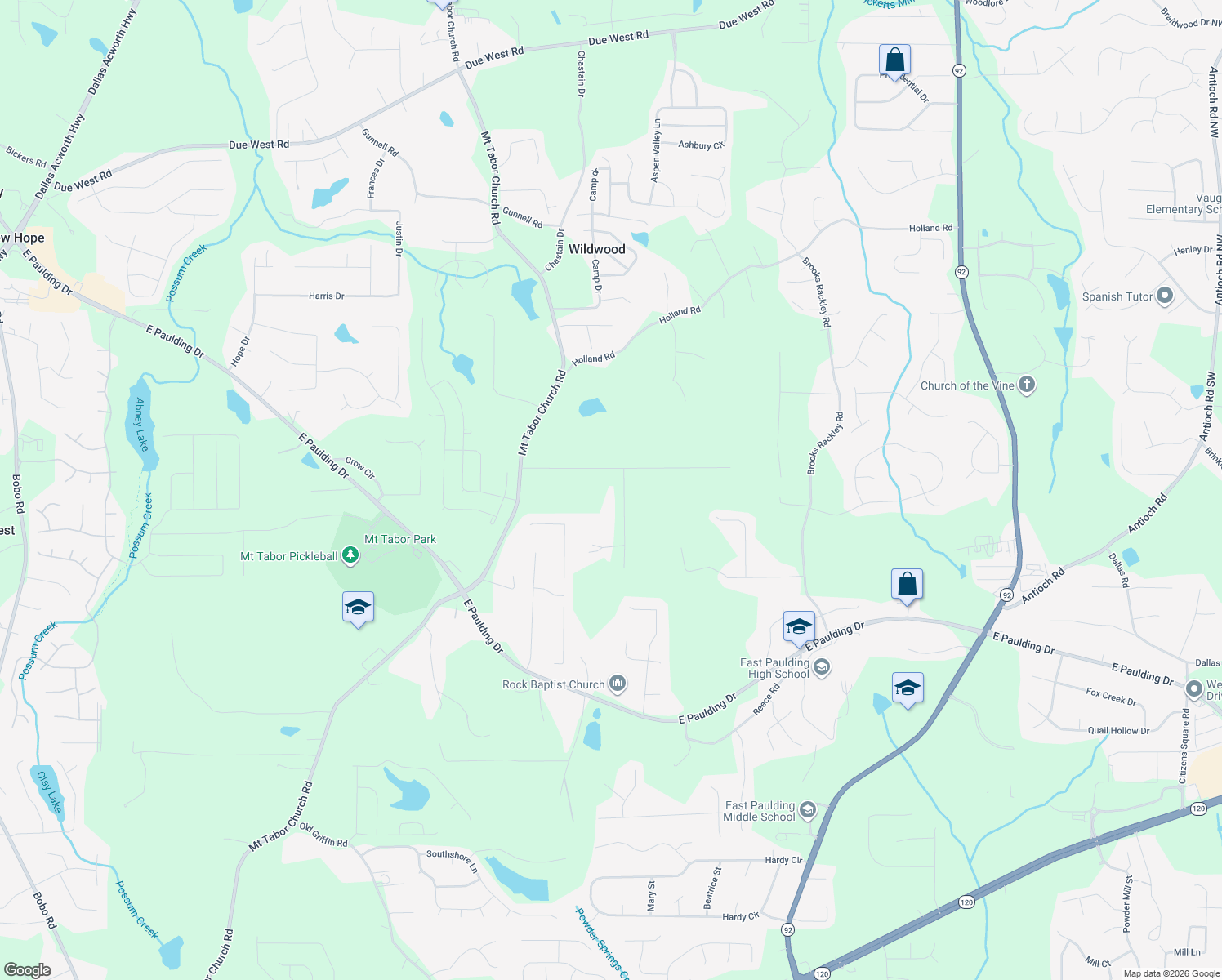 map of restaurants, bars, coffee shops, grocery stores, and more near 52 Hillside Drive in Dallas