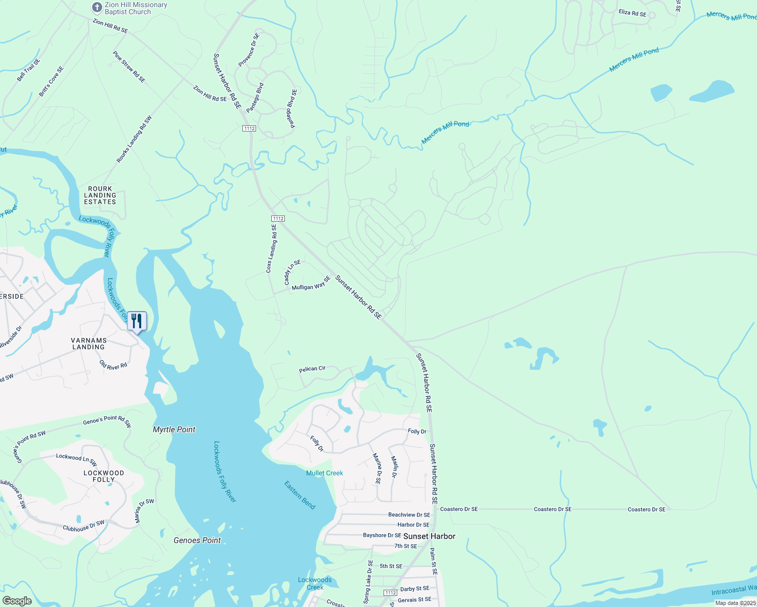 map of restaurants, bars, coffee shops, grocery stores, and more near 503 Estevao Lane Southeast in Bolivia