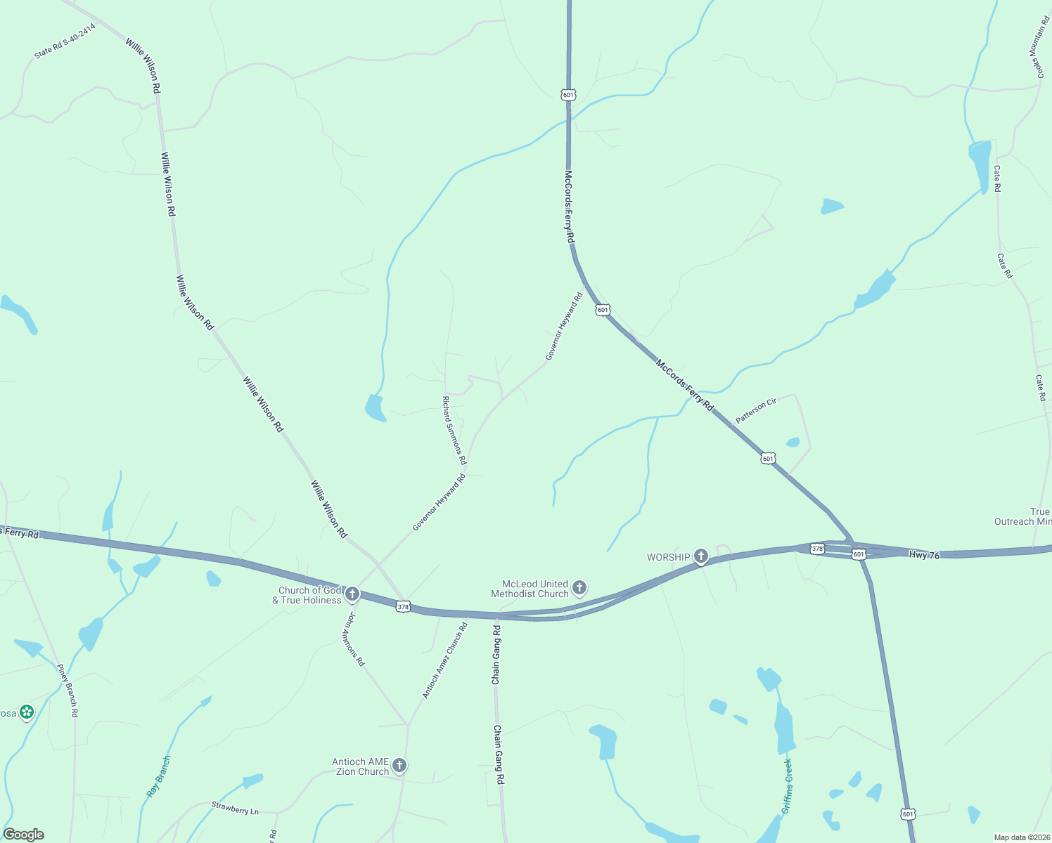 map of restaurants, bars, coffee shops, grocery stores, and more near 512 Governor Heyward Road in Eastover