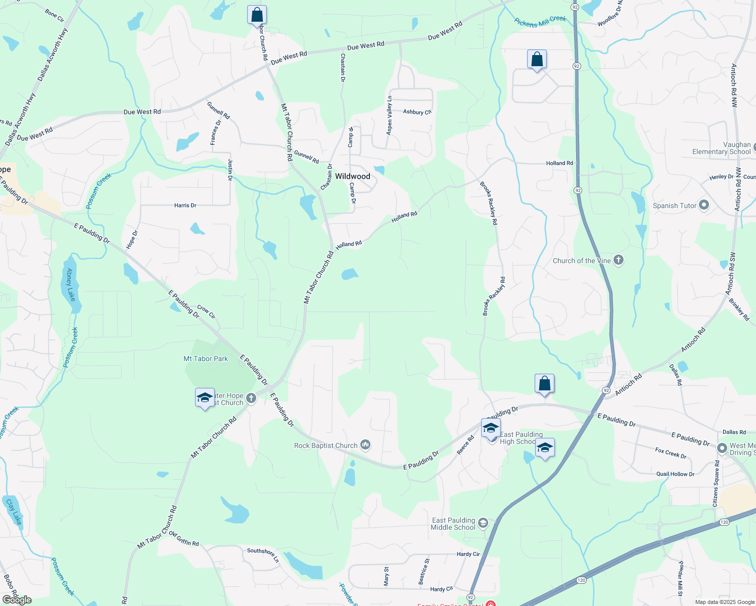 map of restaurants, bars, coffee shops, grocery stores, and more near 363 Trace Road in Dallas