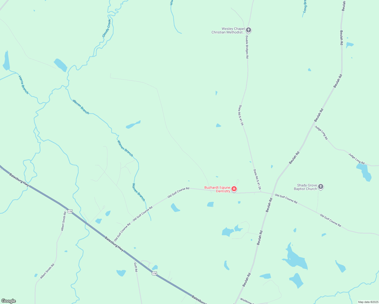 map of restaurants, bars, coffee shops, grocery stores, and more near 186 Lockett Road in Batesburg-Leesville