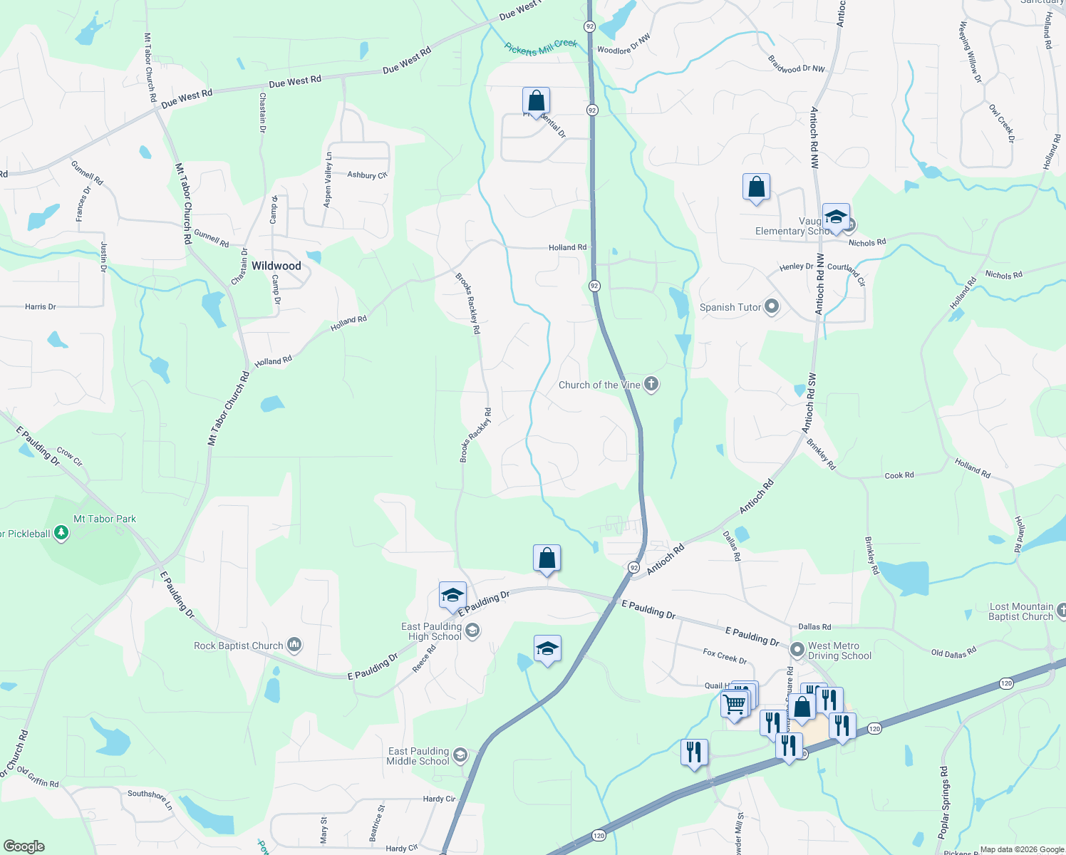 map of restaurants, bars, coffee shops, grocery stores, and more near 660 Brooks Street in Dallas