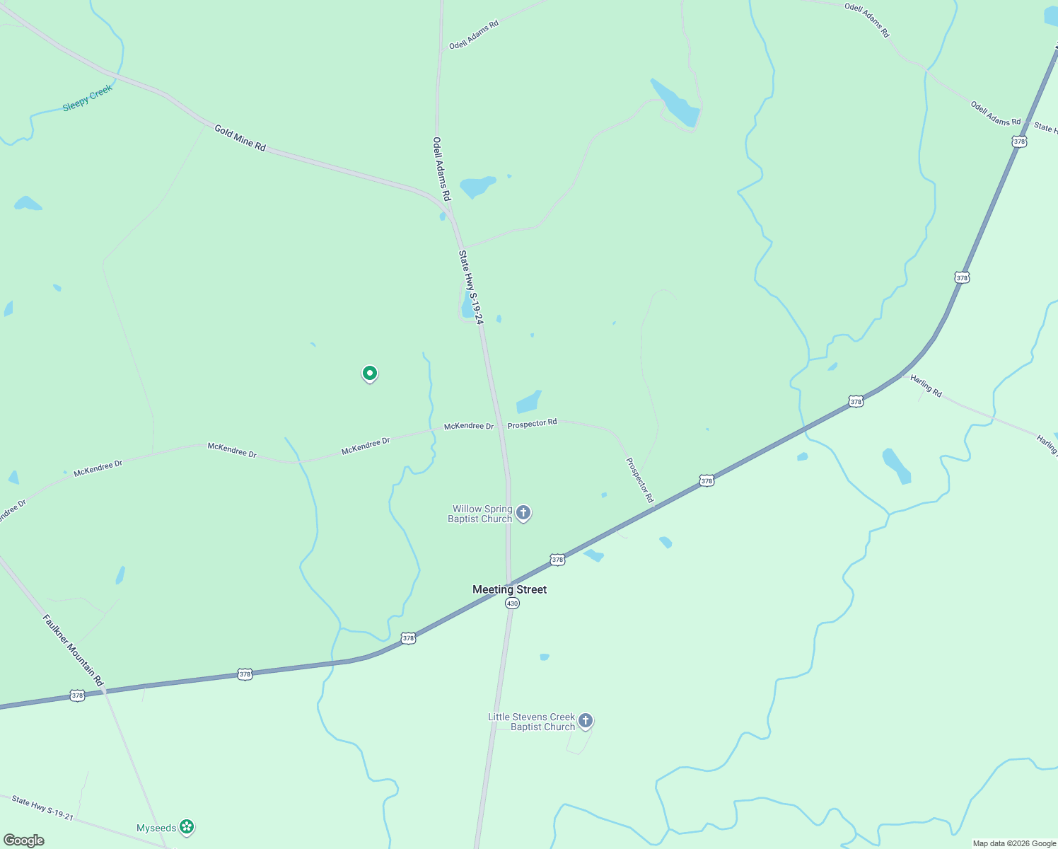 map of restaurants, bars, coffee shops, grocery stores, and more near 81 Prospector Drive in Edgefield