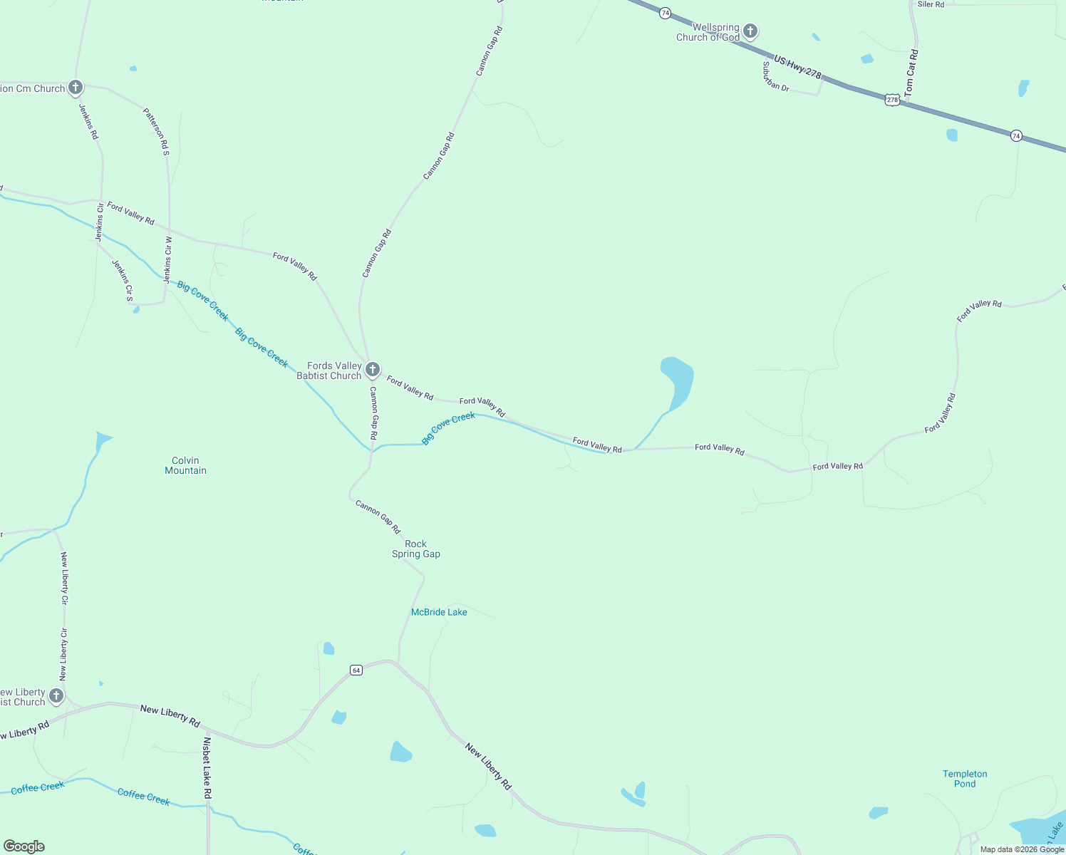 map of restaurants, bars, coffee shops, grocery stores, and more near 10352 Ford Valley Road in Gadsden