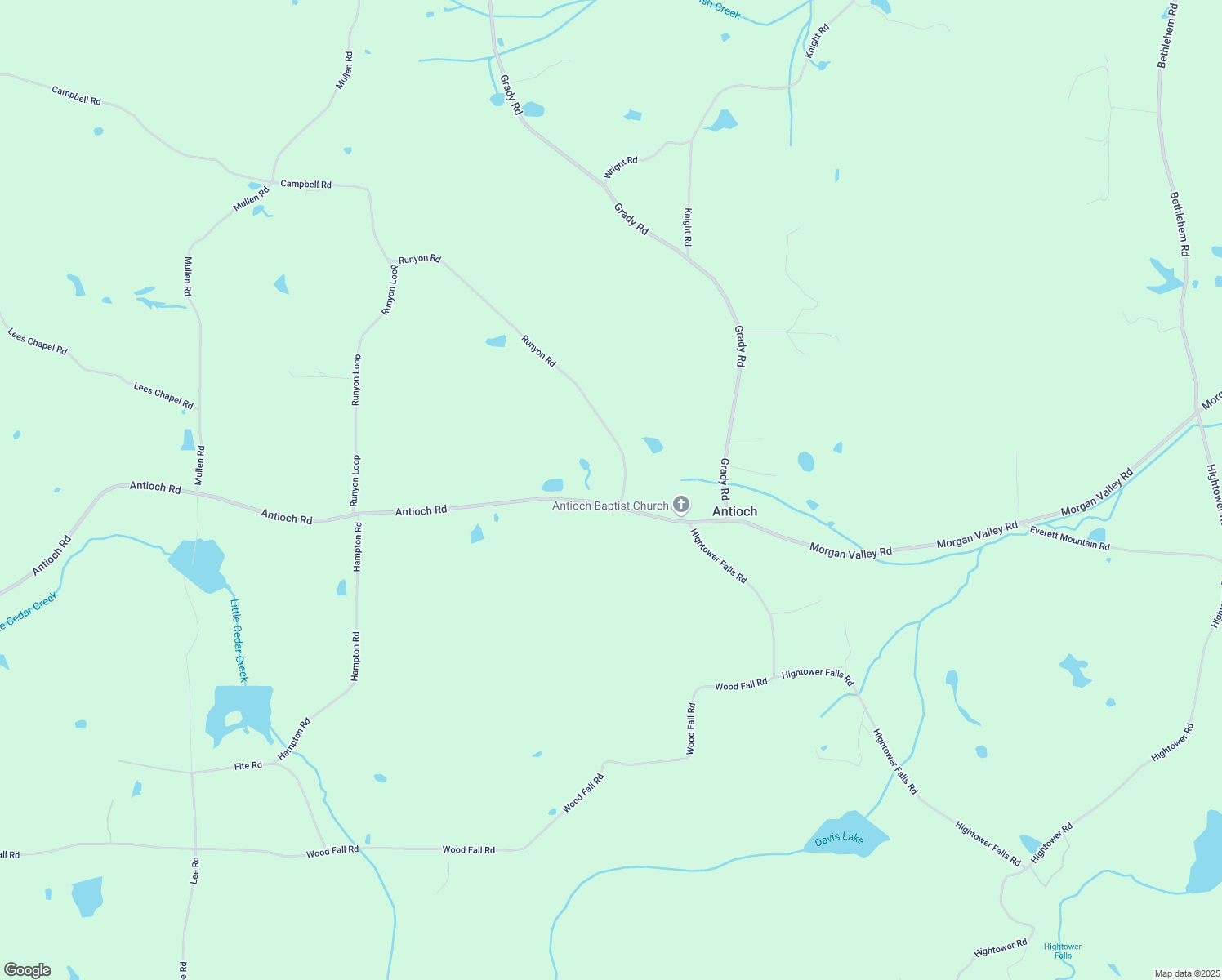map of restaurants, bars, coffee shops, grocery stores, and more near 3795 Antioch Road in Cedartown