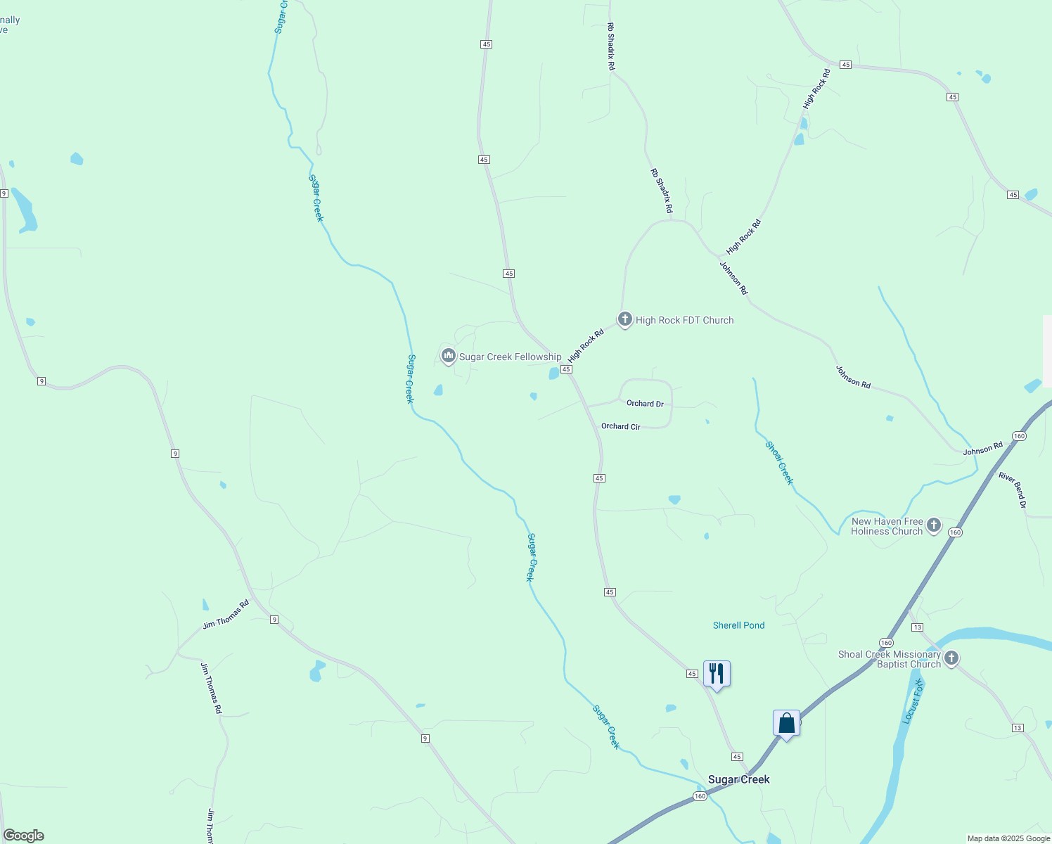 map of restaurants, bars, coffee shops, grocery stores, and more near 190 Oak Tree Road in Hayden