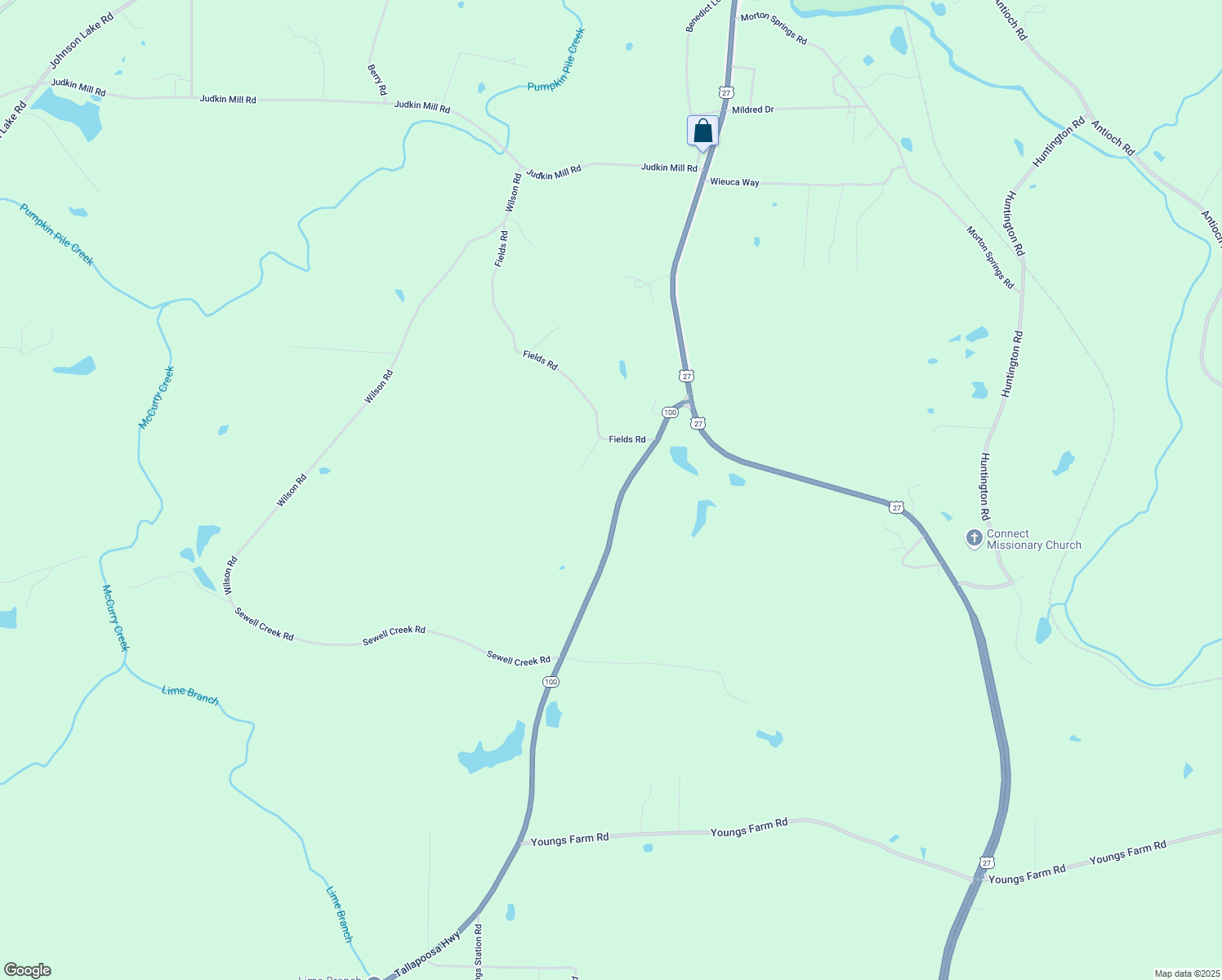 map of restaurants, bars, coffee shops, grocery stores, and more near 192 Tallapoosa Highway in Cedartown