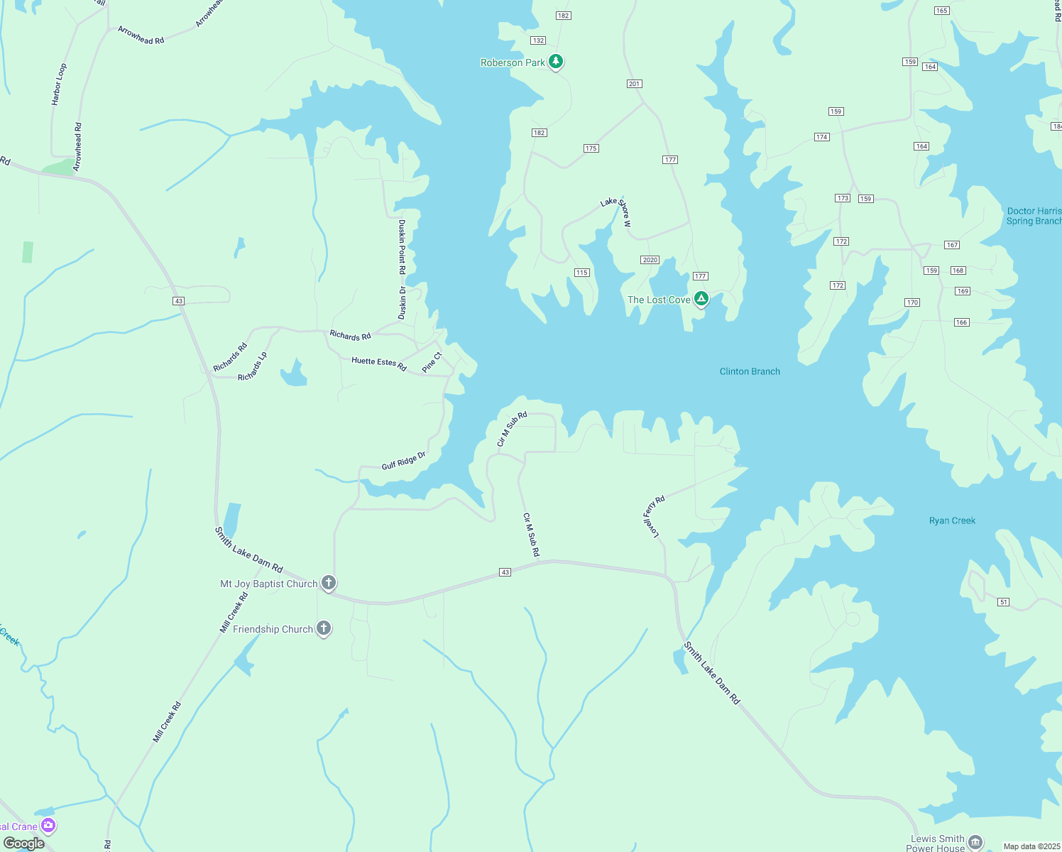 map of restaurants, bars, coffee shops, grocery stores, and more near Pine Way in Walker County