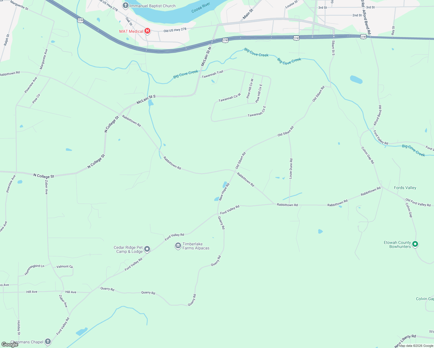map of restaurants, bars, coffee shops, grocery stores, and more near 1508 Rabbittown Road in Glencoe