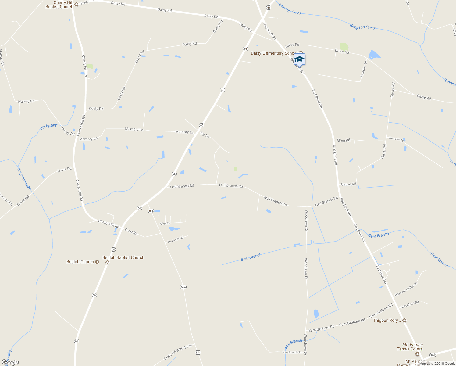 map of restaurants, bars, coffee shops, grocery stores, and more near 2731 Neil Branch Road in Loris