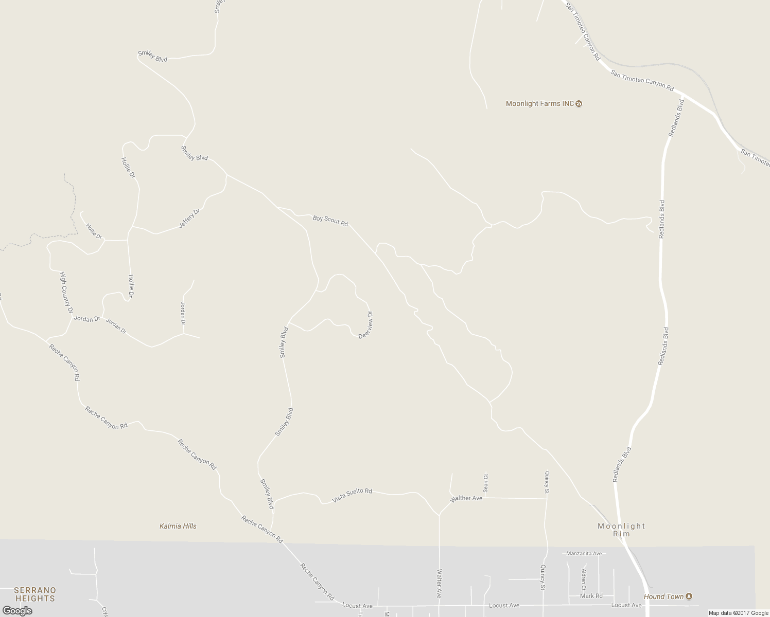 map of restaurants, bars, coffee shops, grocery stores, and more near 27654 Deerview Drive in Colton