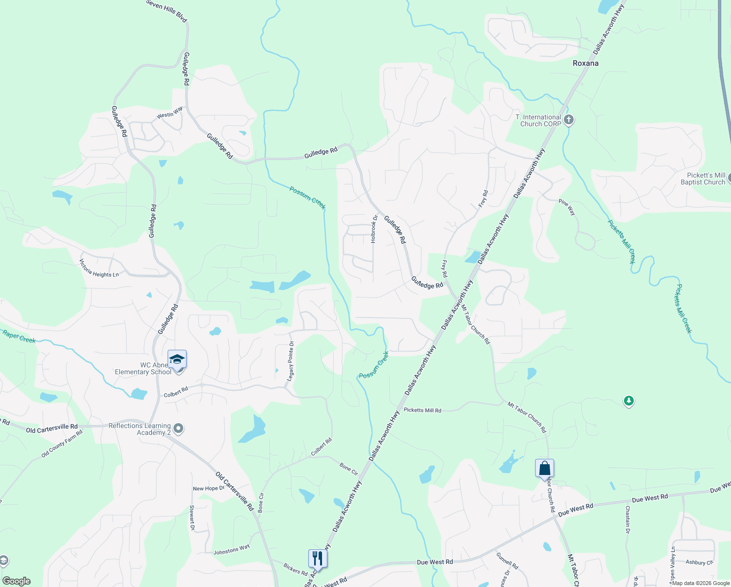 map of restaurants, bars, coffee shops, grocery stores, and more near 280 Brookview Drive in Dallas