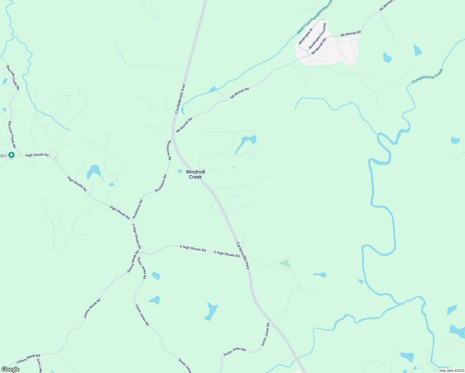 map of restaurants, bars, coffee shops, grocery stores, and more near 165 Randolph Farms Drive in Paulding County