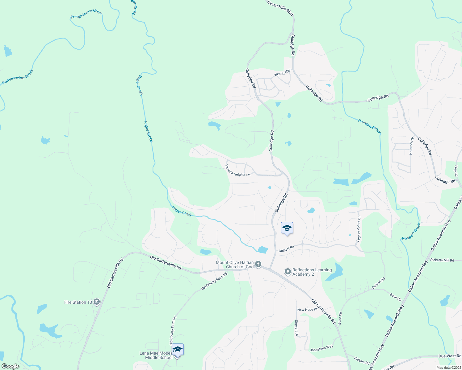 map of restaurants, bars, coffee shops, grocery stores, and more near 34 Northridge Lane in Dallas