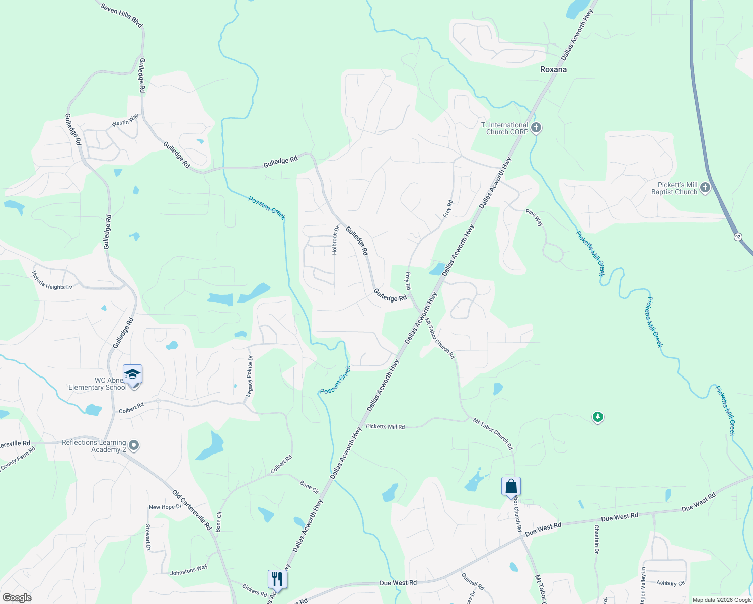 map of restaurants, bars, coffee shops, grocery stores, and more near 53 Wyndham Walk in Dallas