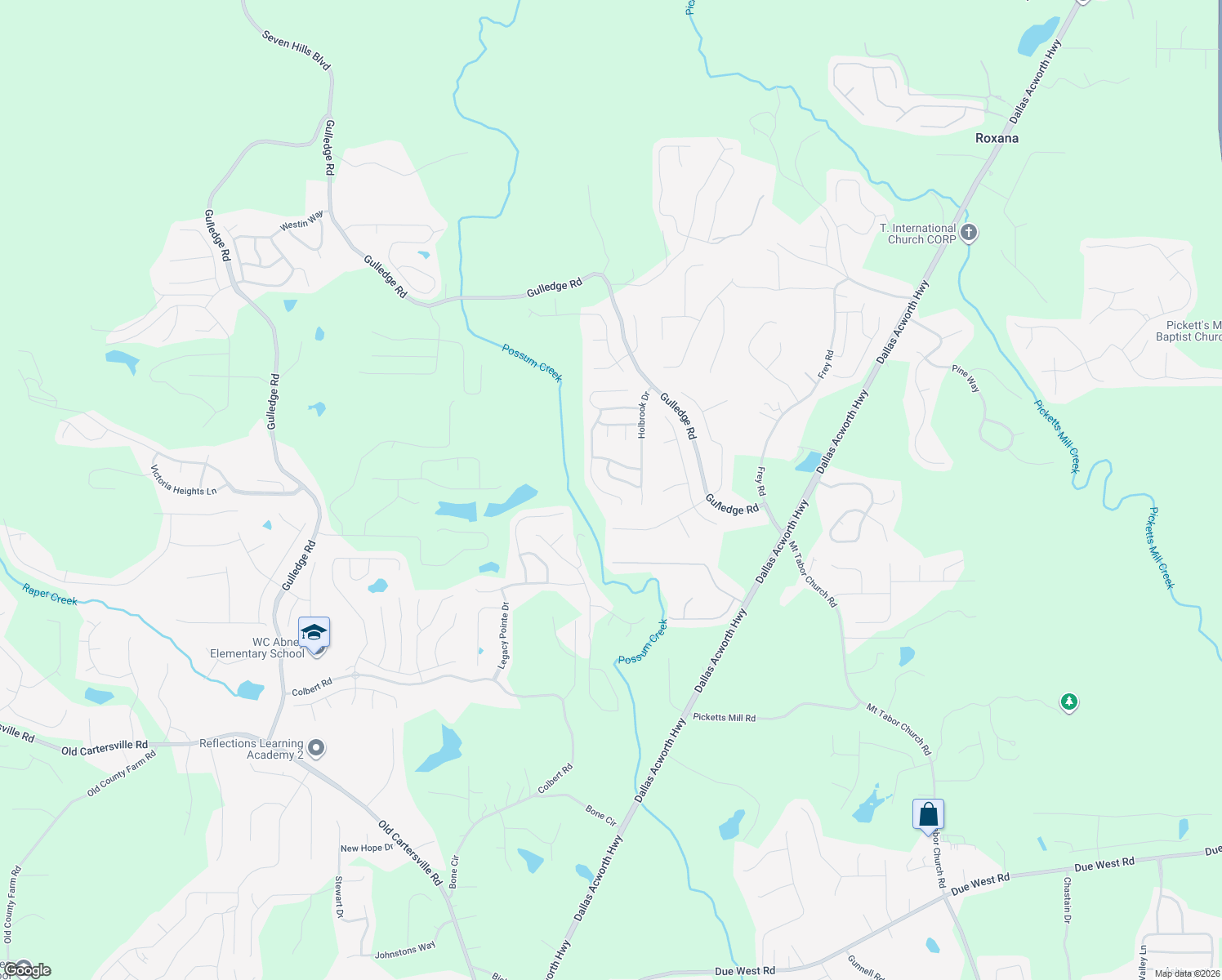 map of restaurants, bars, coffee shops, grocery stores, and more near 293 Camellia Way in Dallas