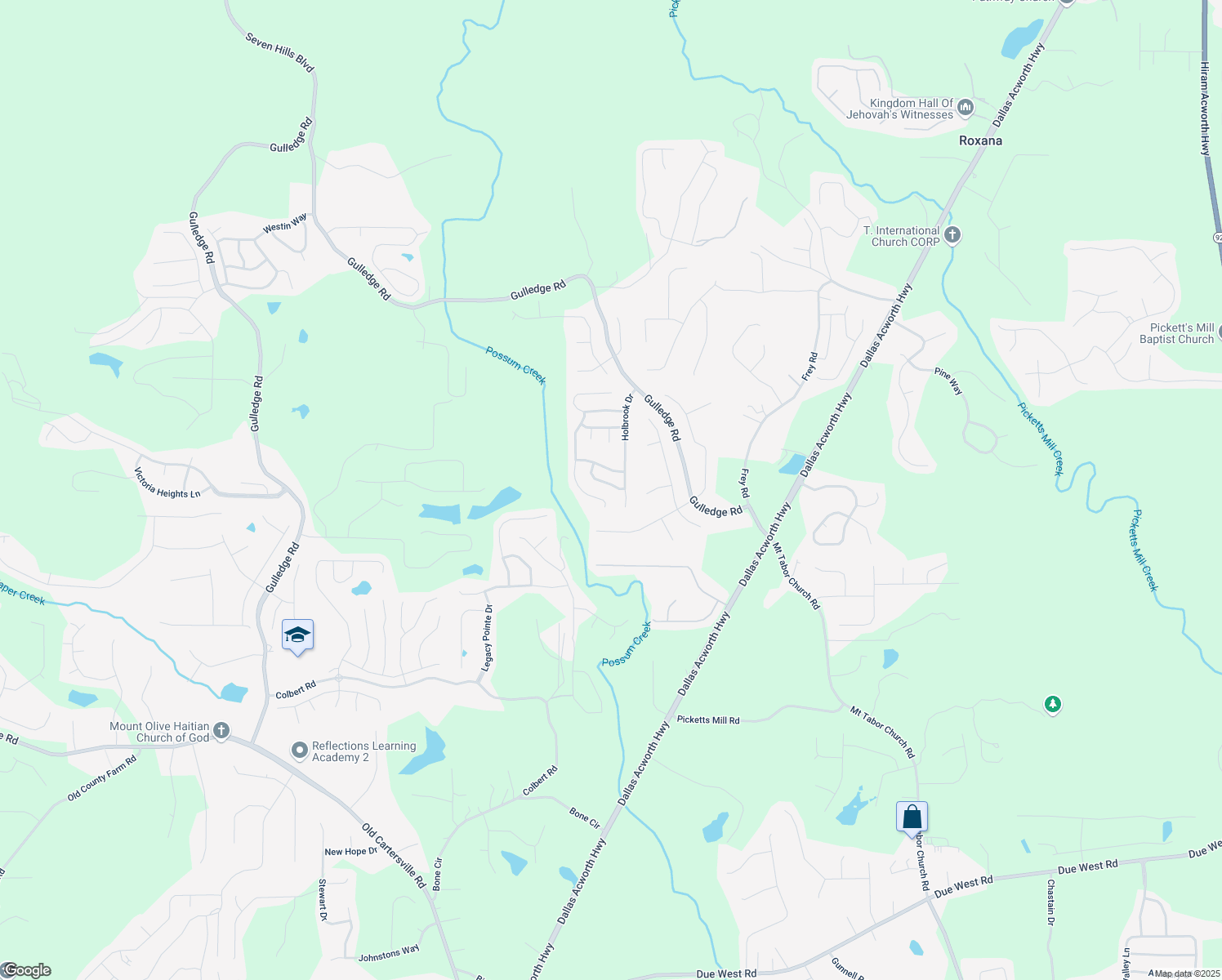 map of restaurants, bars, coffee shops, grocery stores, and more near 73 Loblolly Lane in Dallas