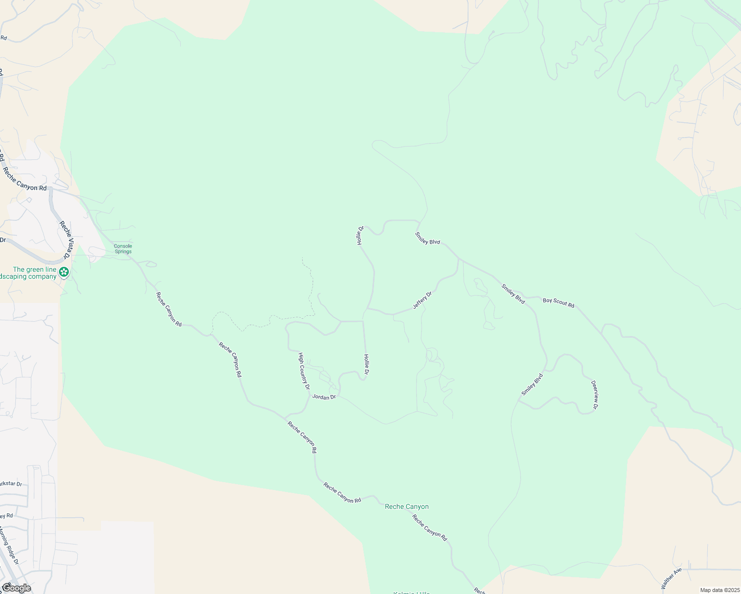map of restaurants, bars, coffee shops, grocery stores, and more near 9335 Hollie Drive in Redlands