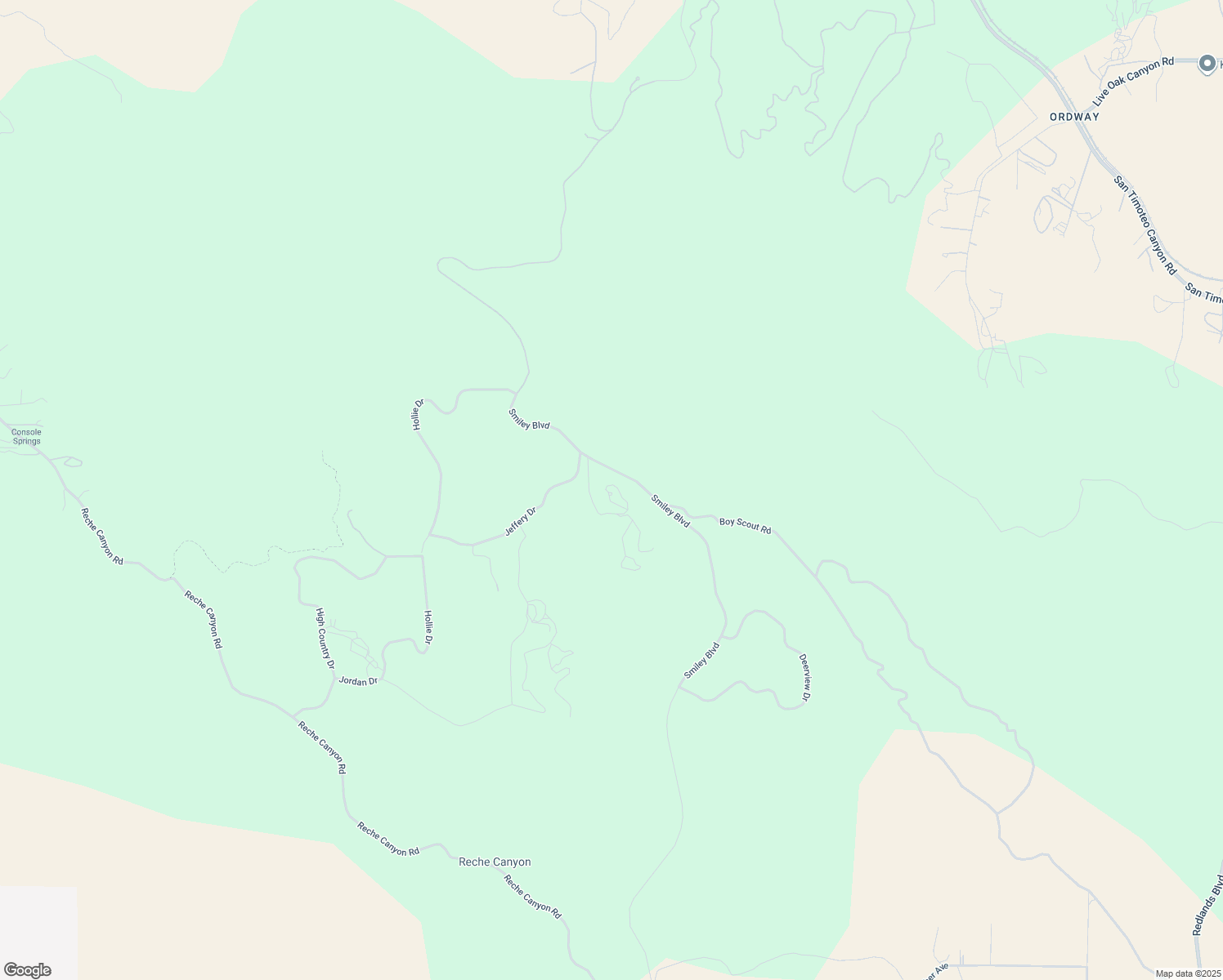 map of restaurants, bars, coffee shops, grocery stores, and more near 9355 Smiley Boulevard in Redlands