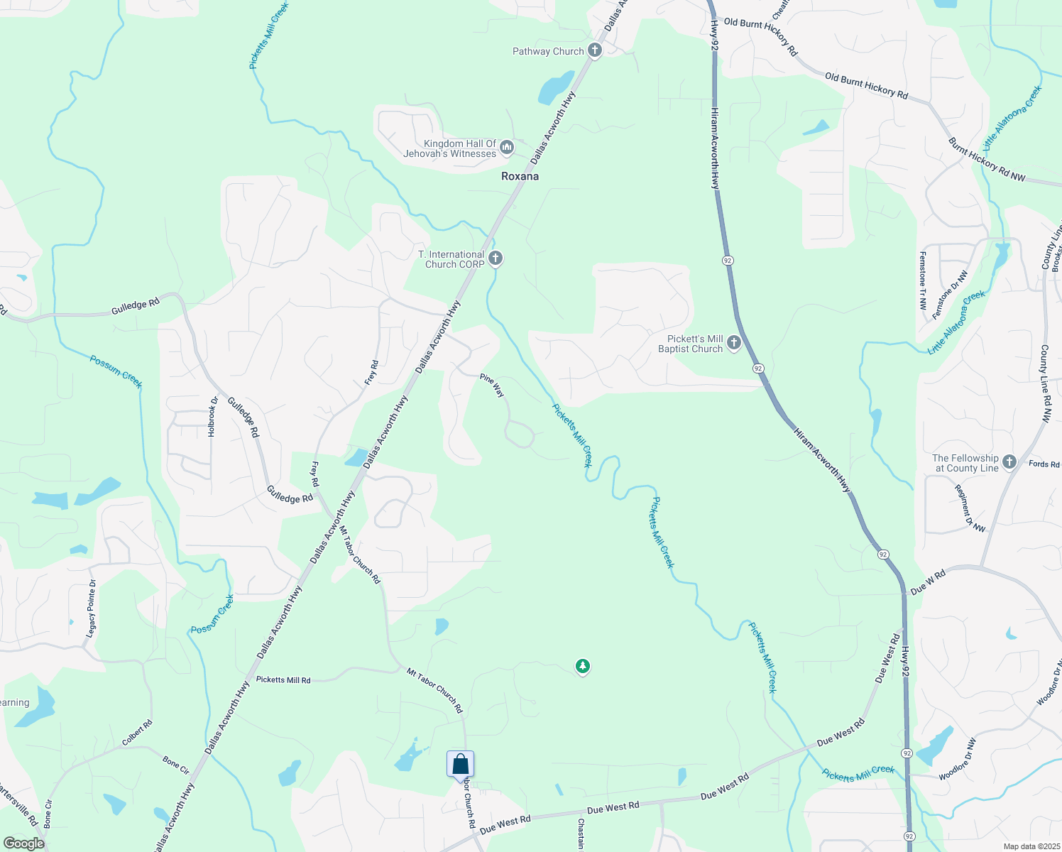 map of restaurants, bars, coffee shops, grocery stores, and more near 822 Pine Way in Dallas