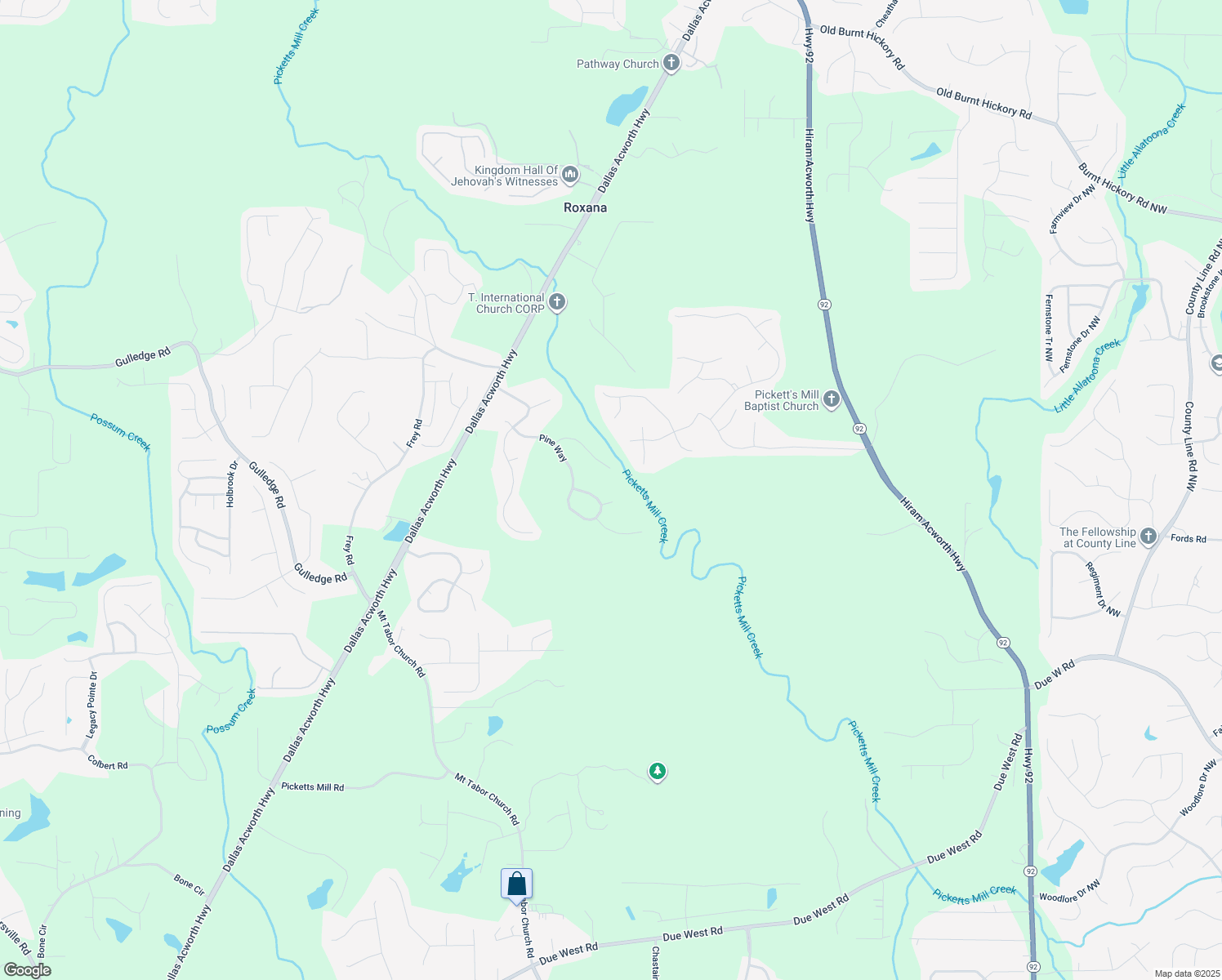 map of restaurants, bars, coffee shops, grocery stores, and more near 200 Pine Trail in Dallas