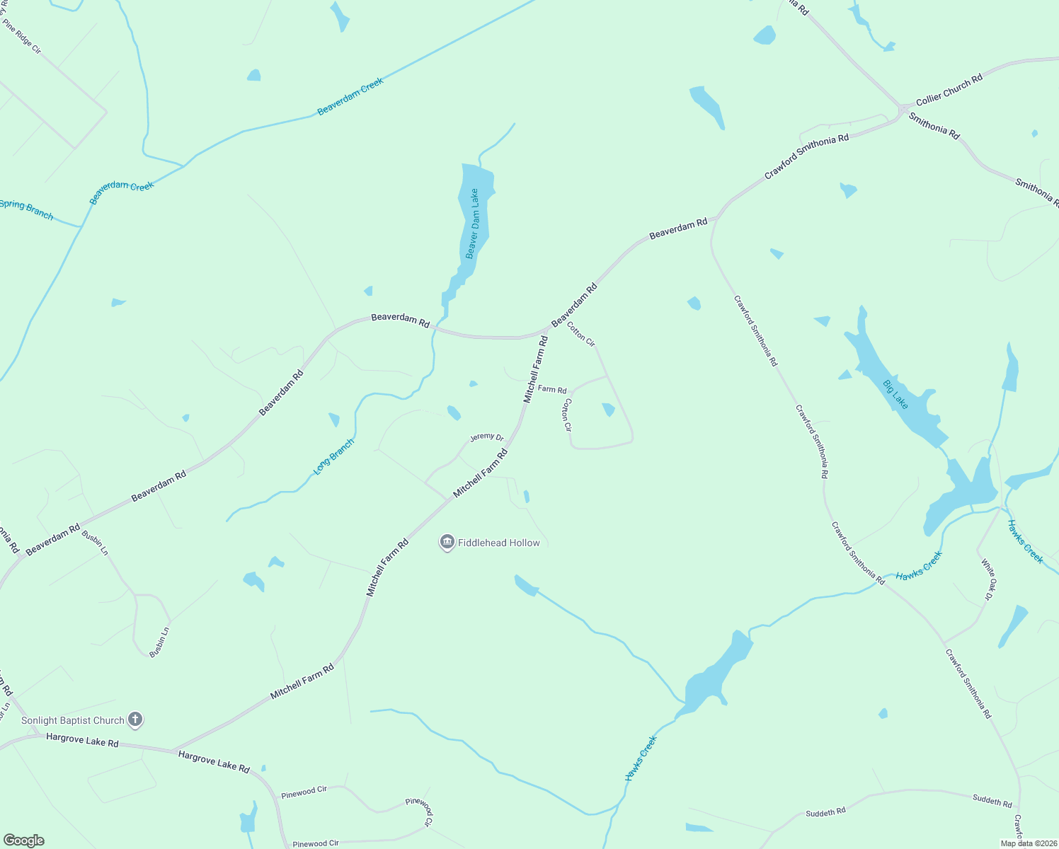 map of restaurants, bars, coffee shops, grocery stores, and more near 344 Mitchell Farm Road in Colbert