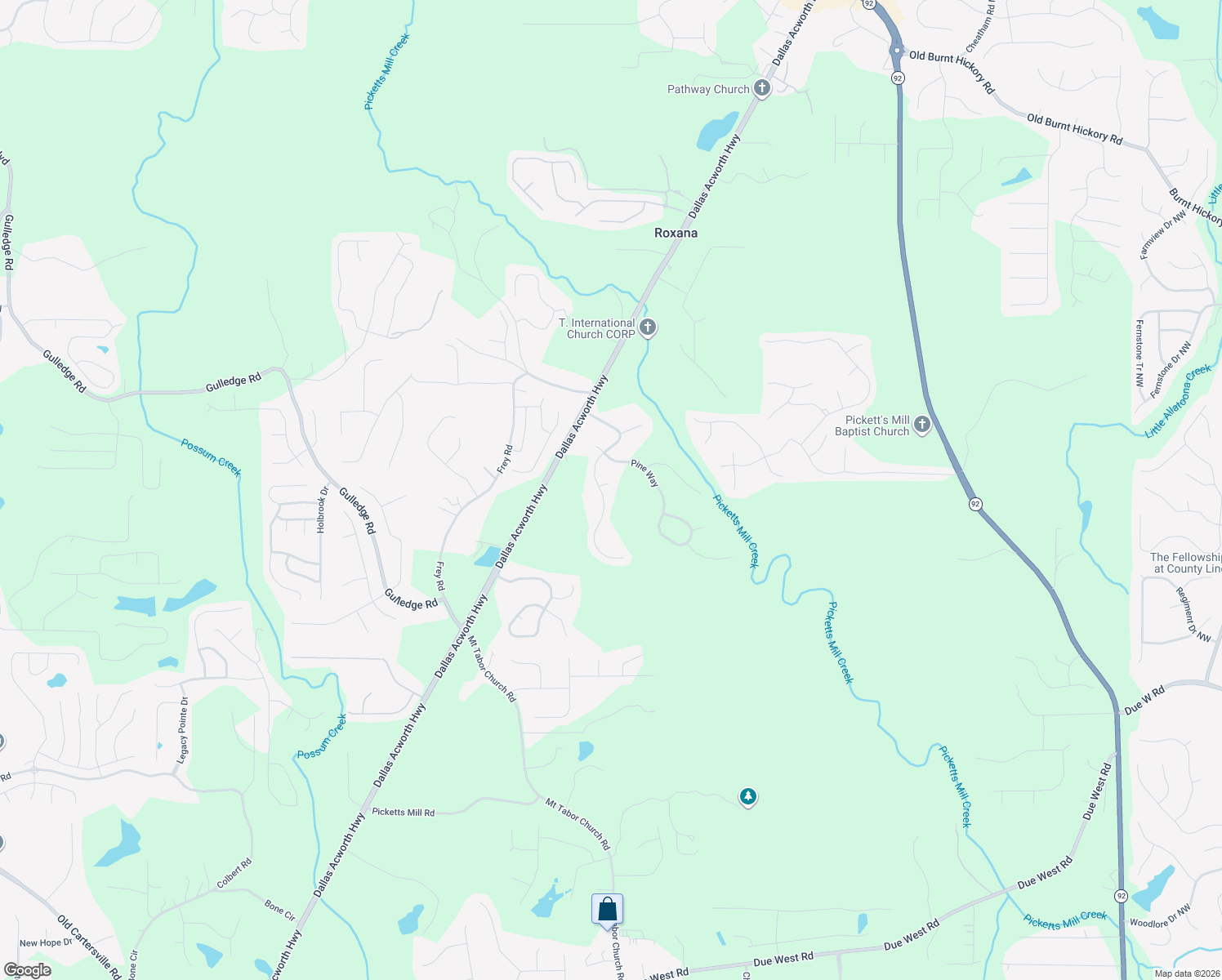 map of restaurants, bars, coffee shops, grocery stores, and more near 34 Kodiak Court in Dallas