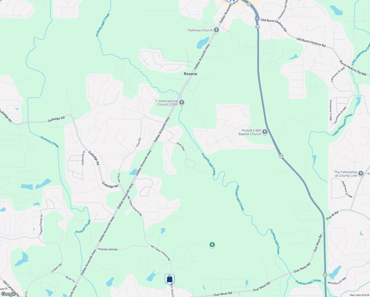 map of restaurants, bars, coffee shops, grocery stores, and more near 187 Pine Way in Dallas