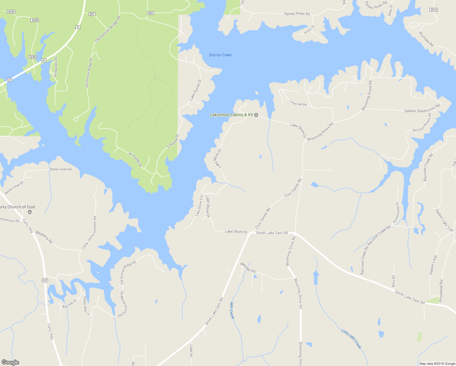 map of restaurants, bars, coffee shops, grocery stores, and more near 1256 Lake Shore Drive in Jasper