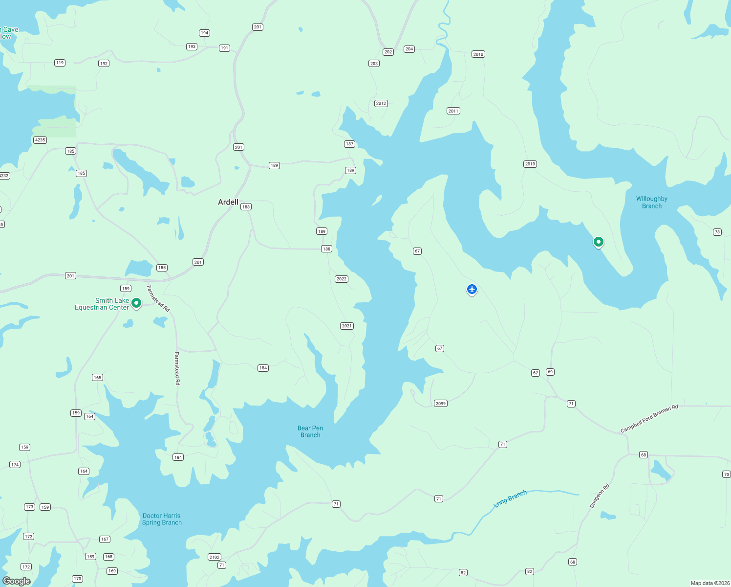map of restaurants, bars, coffee shops, grocery stores, and more near 186 County Road 2022 in Crane Hill