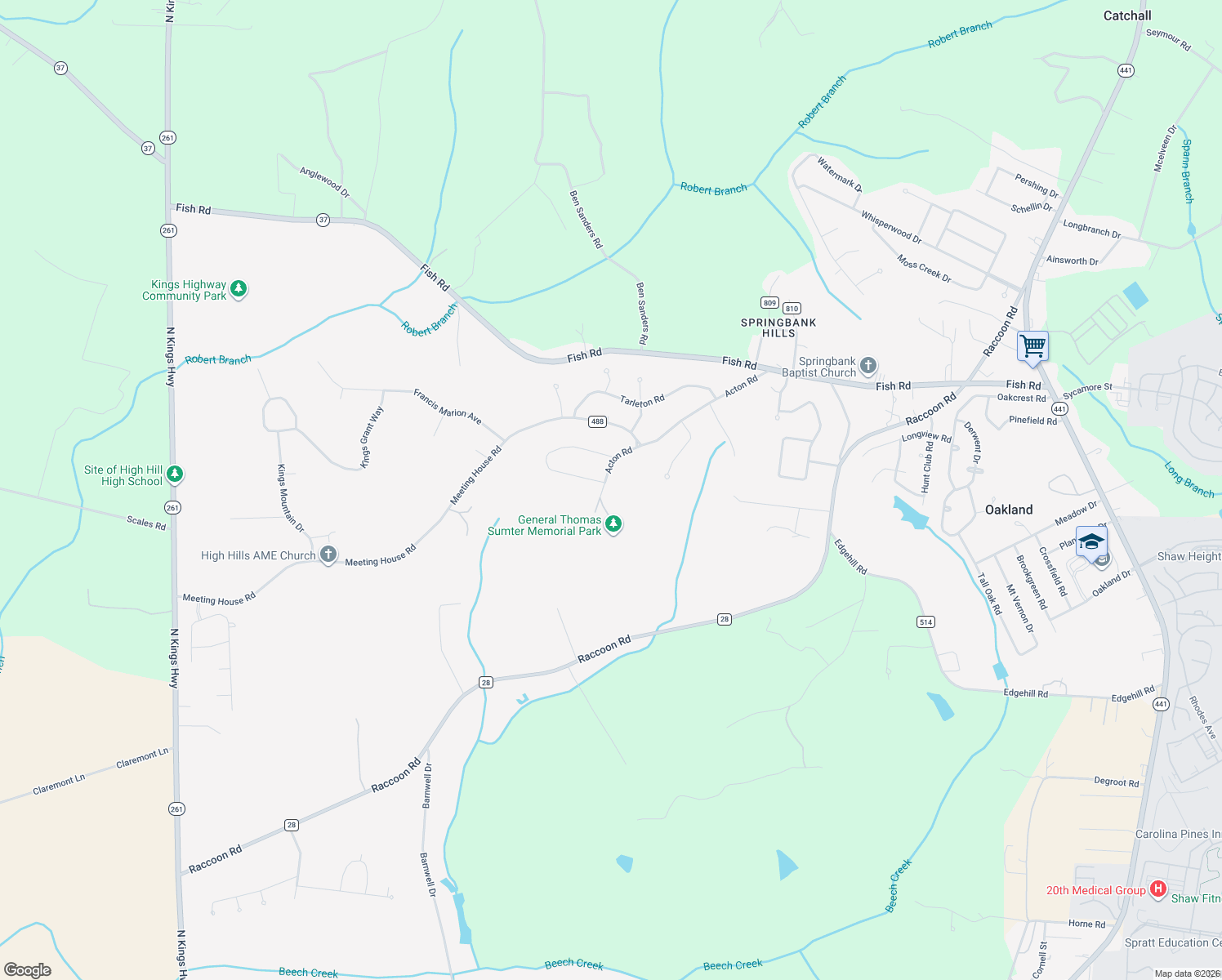 map of restaurants, bars, coffee shops, grocery stores, and more near 7120 Acton Road in Dalzell