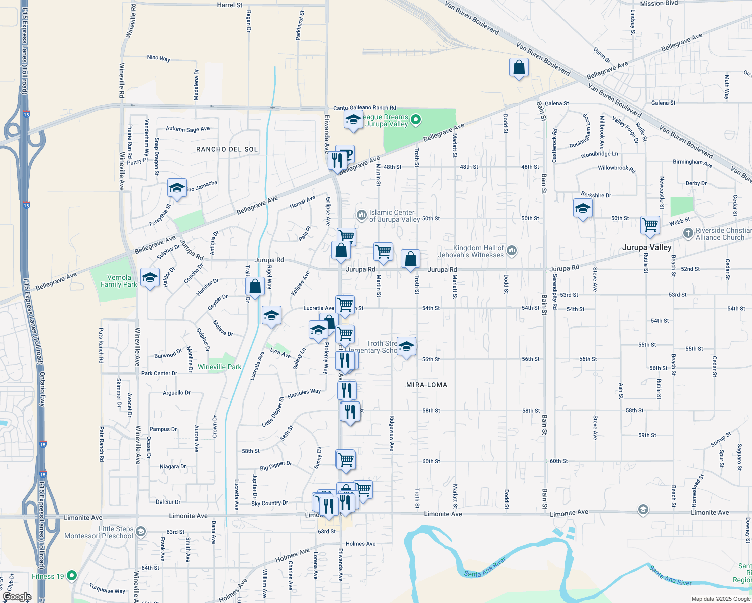 5383 Martin Street, Mira Loma CA Walk Score