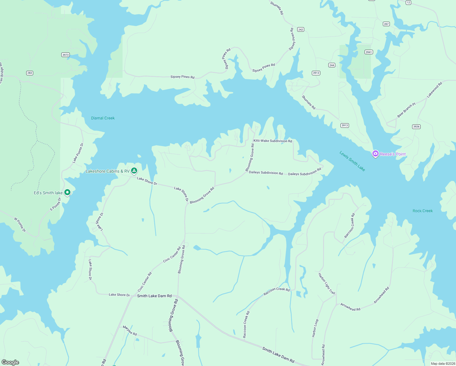 map of restaurants, bars, coffee shops, grocery stores, and more near 3229 Blooming Grove Road in Jasper
