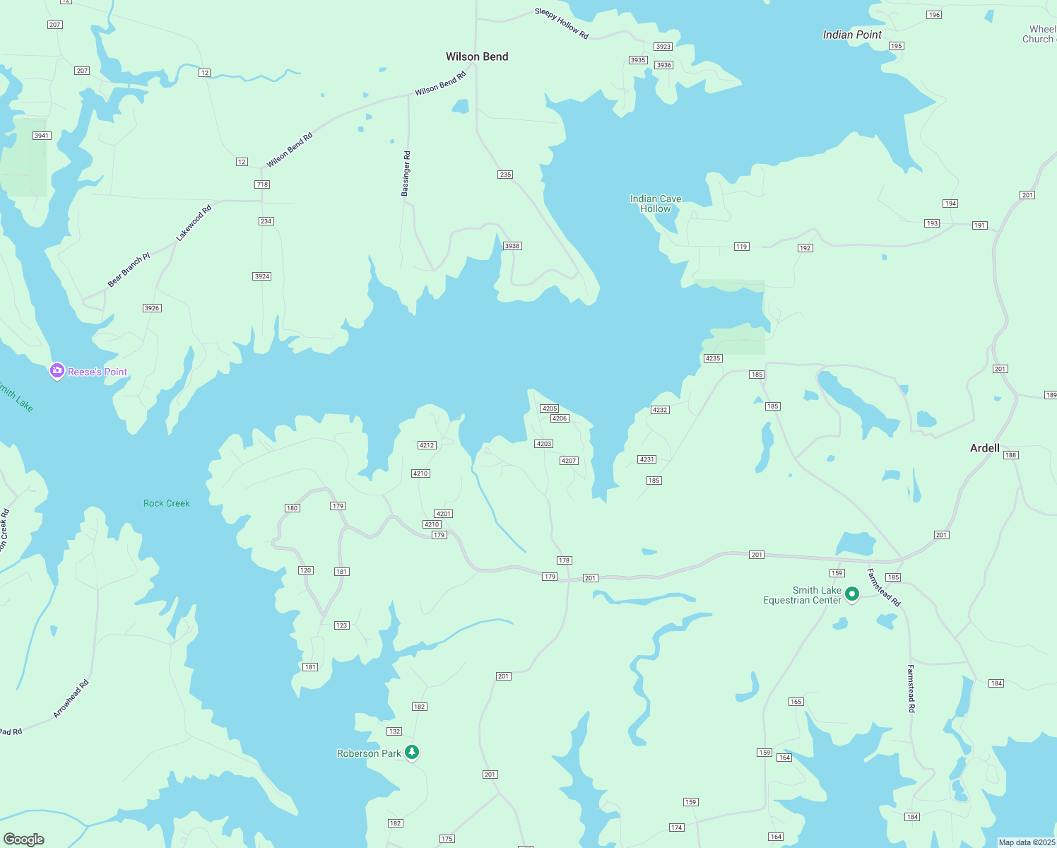 map of restaurants, bars, coffee shops, grocery stores, and more near 1-99 County Road 4208 in Crane Hill