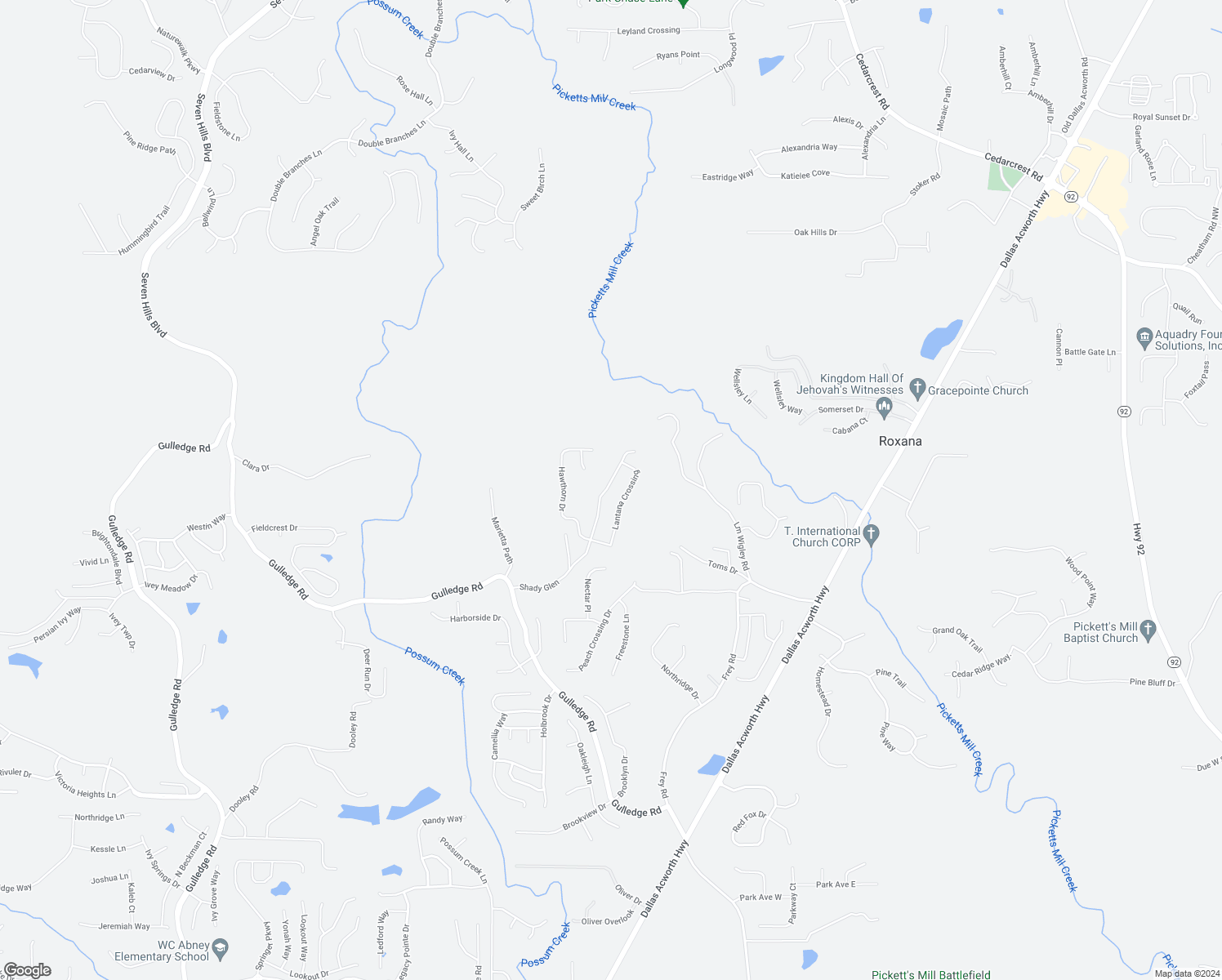 map of restaurants, bars, coffee shops, grocery stores, and more near 474 Shady Glen in Dallas