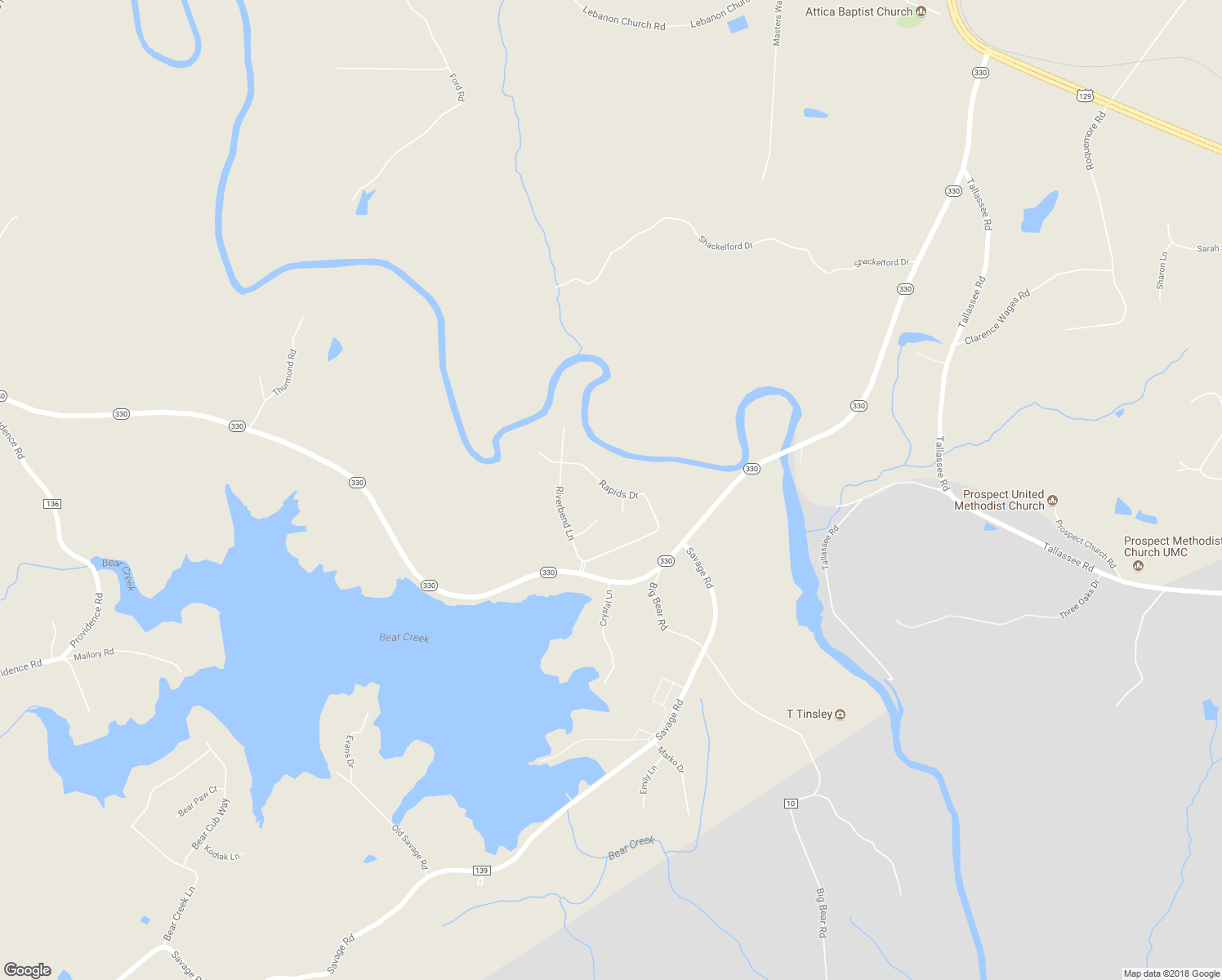 map of restaurants, bars, coffee shops, grocery stores, and more near 626 Rapids Drive in Bogart