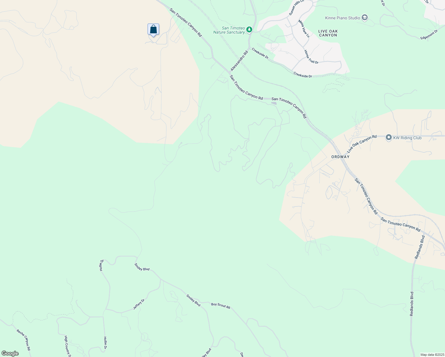 map of restaurants, bars, coffee shops, grocery stores, and more near in Redlands