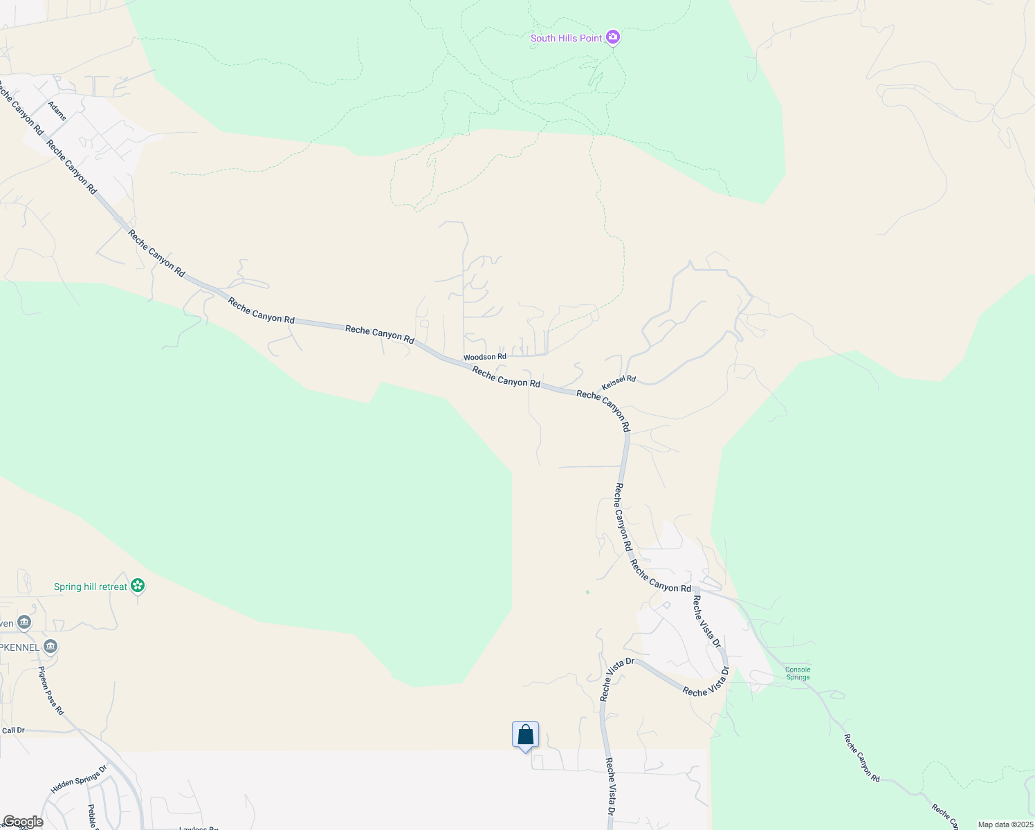 map of restaurants, bars, coffee shops, grocery stores, and more near 8090 Reche Canyon Road in Colton